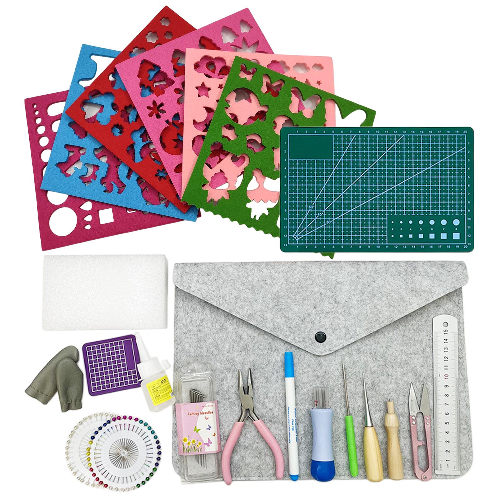 24Pcs DIY Suit Needle Felting Kit for DIY Craft Animal Home Decoration