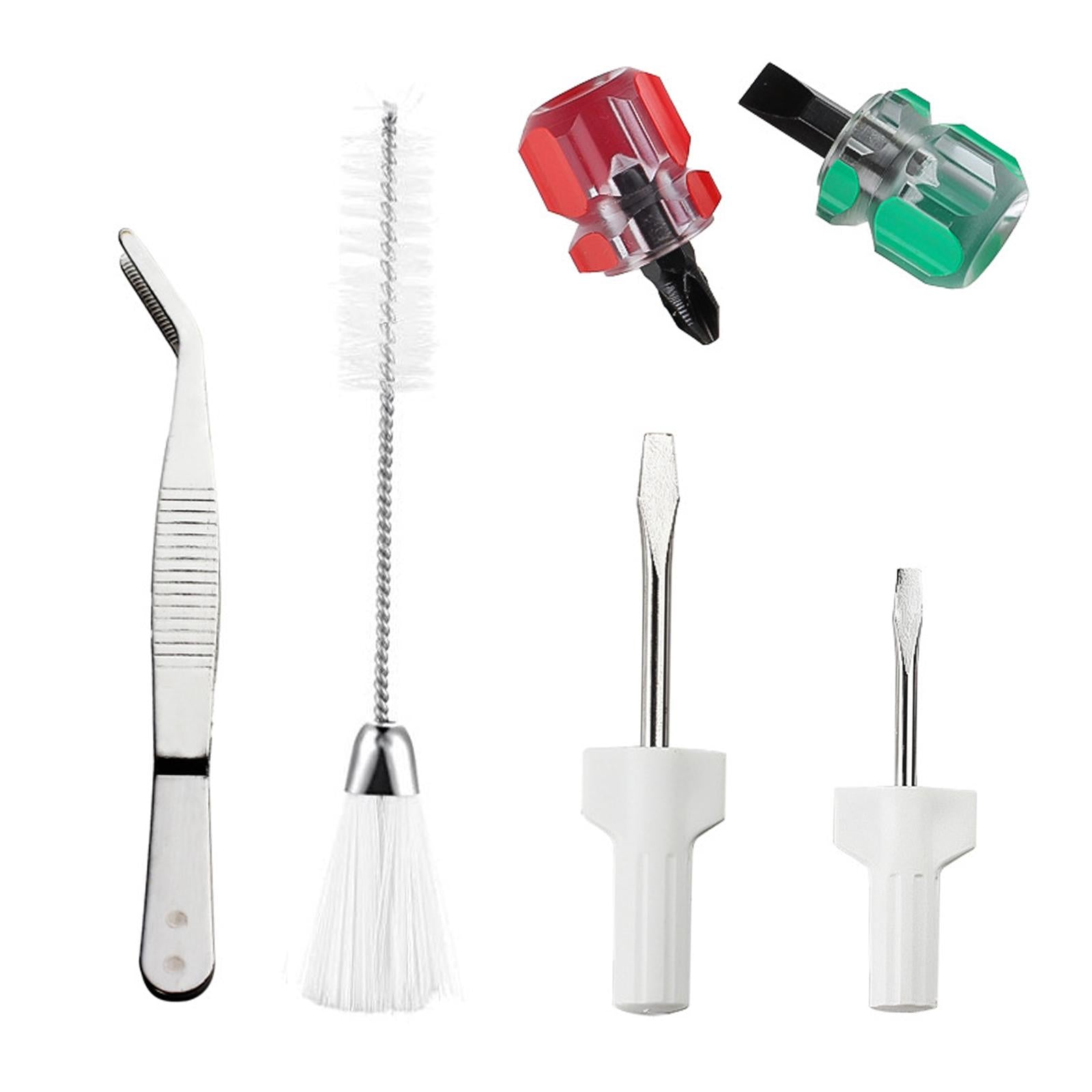 Sewing Machine Cleaning Overlock Cross Head Tweezer Double Headed Lint Brush