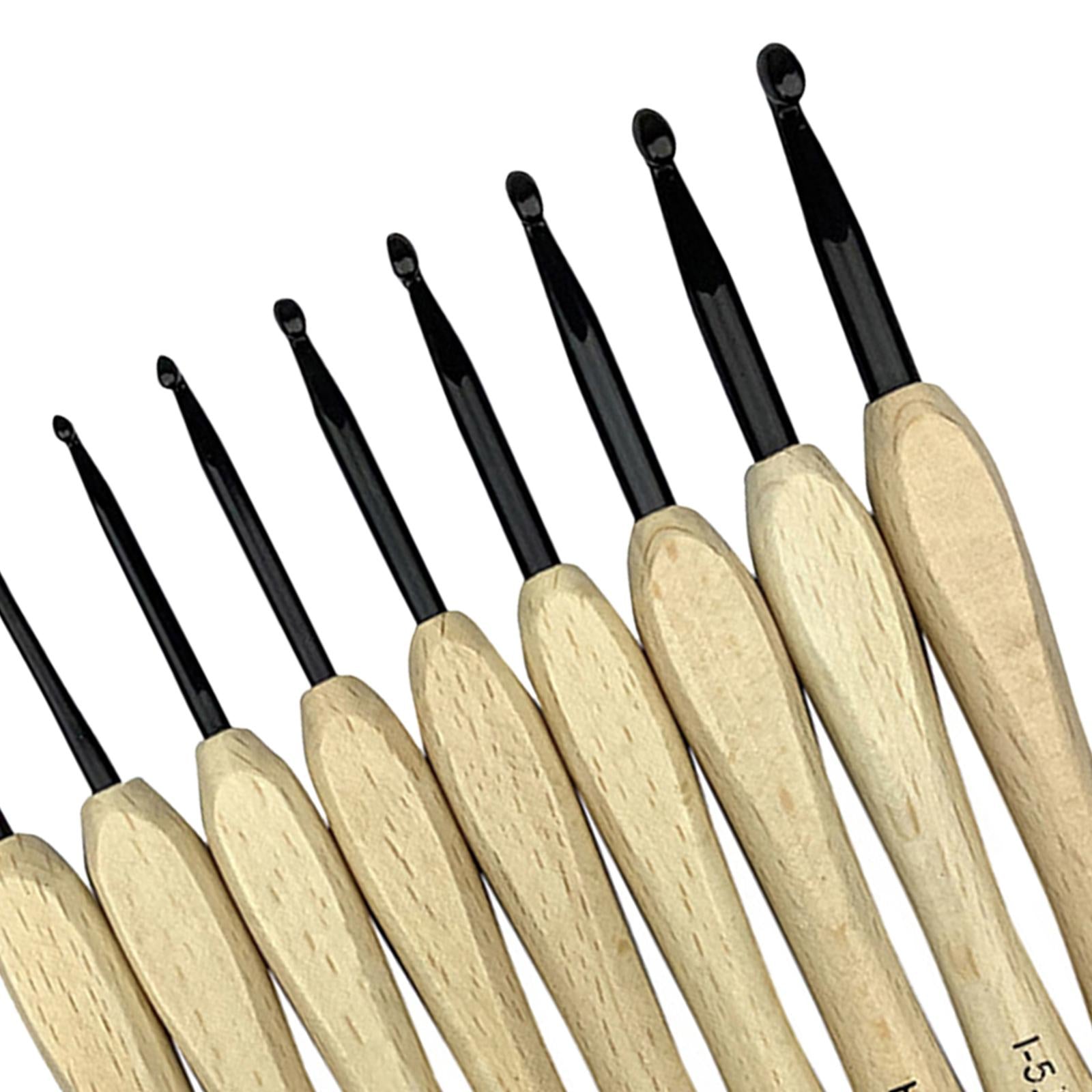9Pcs Crochet Hooks Yarn Knitting with Bag DIY Transparent bag packaging