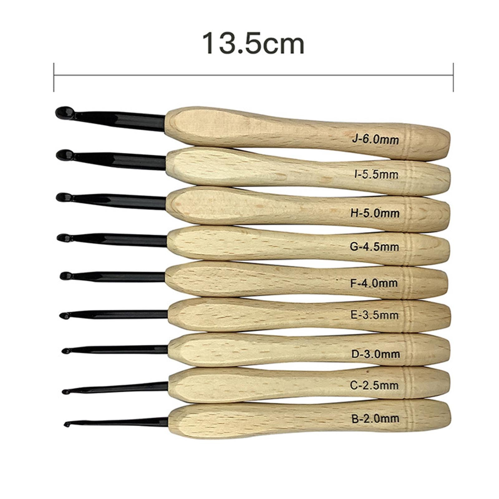 9Pcs Crochet Hooks Yarn Knitting with Bag DIY Transparent bag packaging