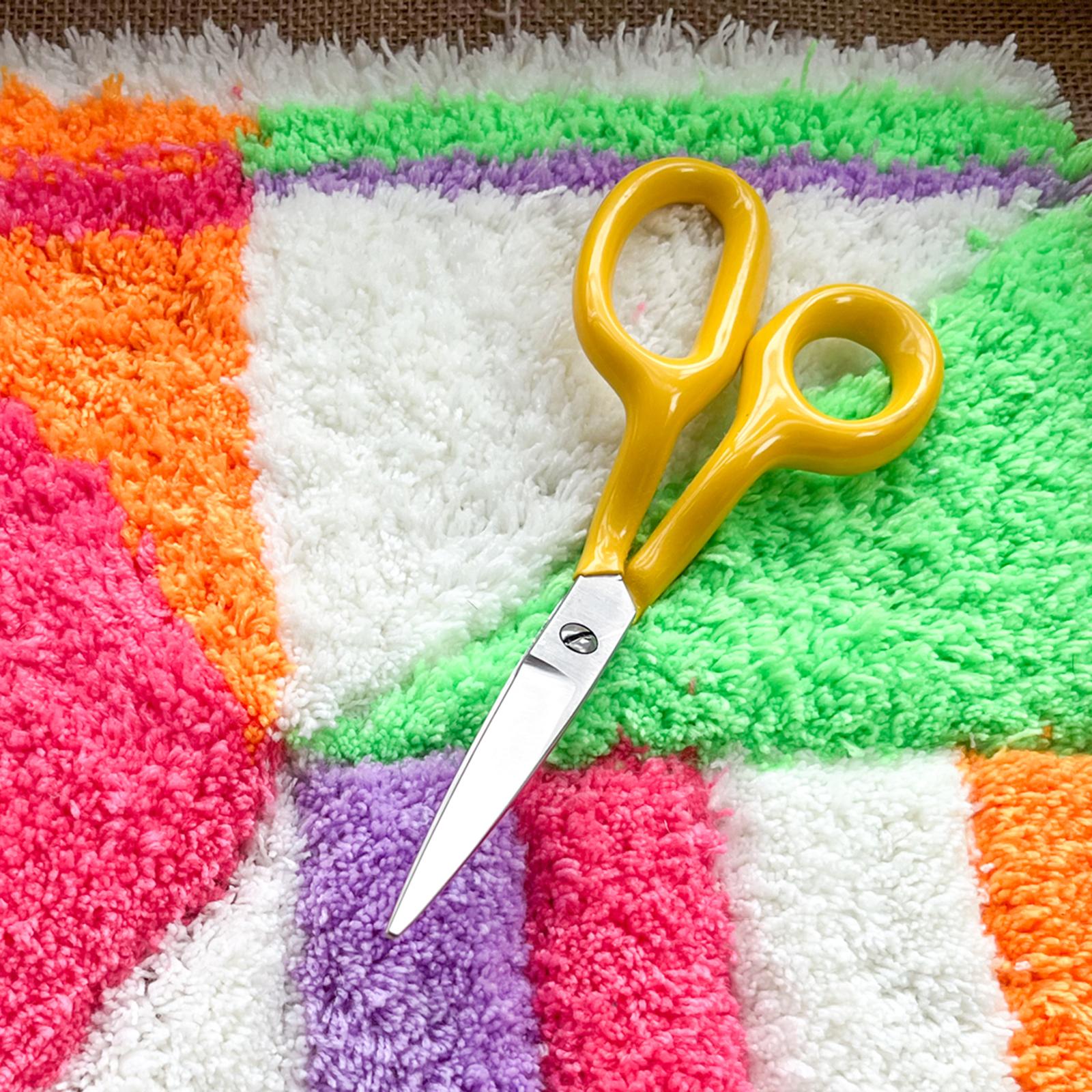 1PC Carpet Scissors Sharp Sturdy with Comfort Grip for DIY Crafting Yellow