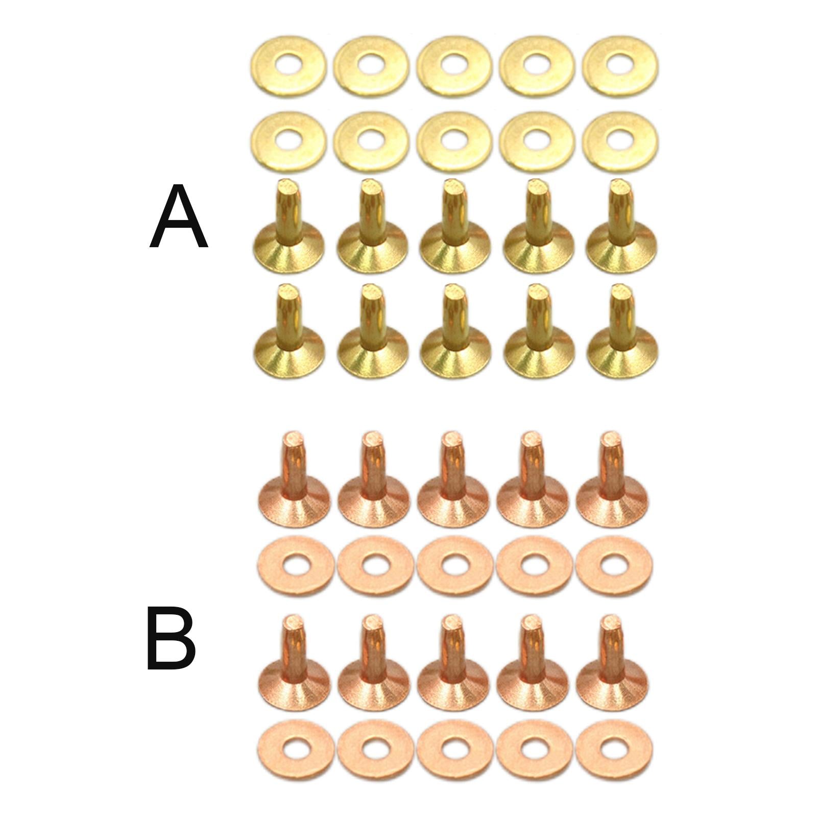 Rivets and Burrs Washers Fastener for DIY Craft Supplies Bridles Belts A