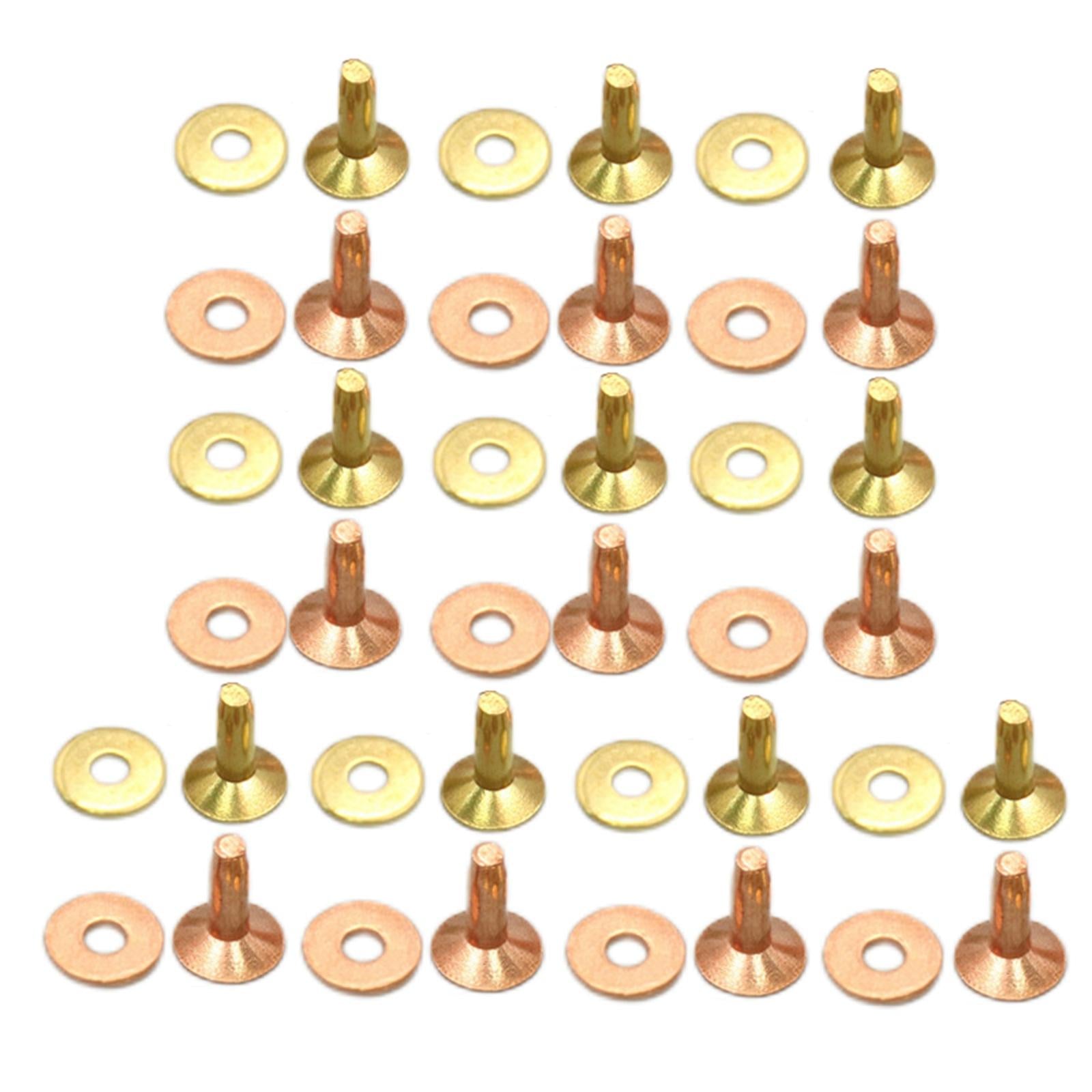 Rivets and Burrs Washers Fastener for DIY Craft Supplies Bridles Belts A