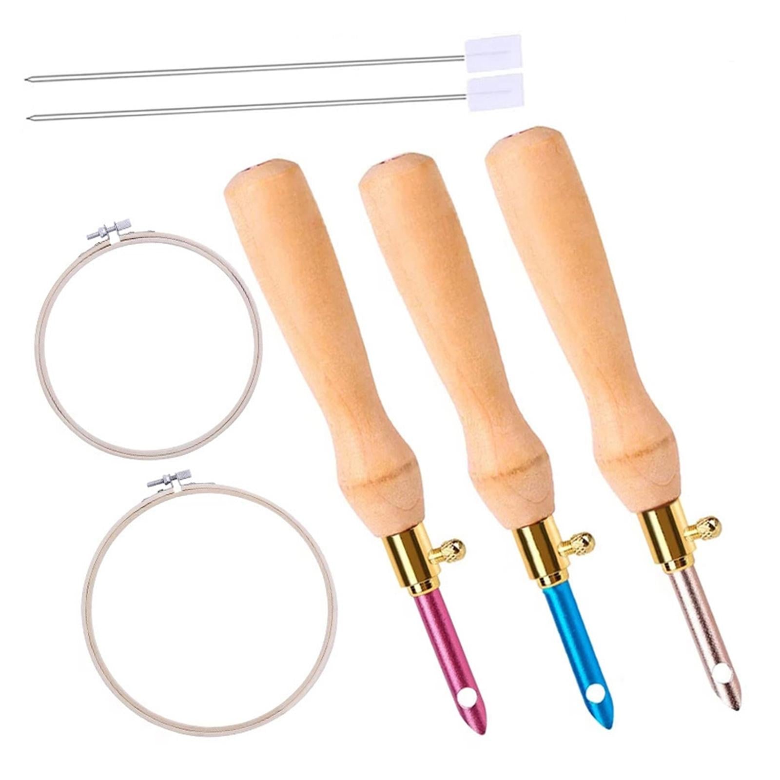 1 Set Embroidery Punch Pen Portable Sewing Craft Needle Kit for Beginners