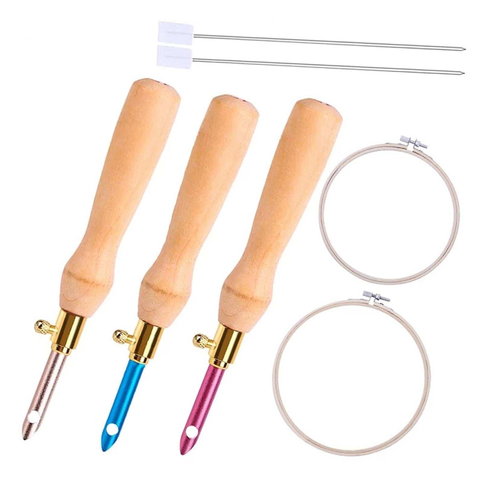 1 Set Embroidery Punch Pen Portable Sewing Craft Needle Kit for Beginners