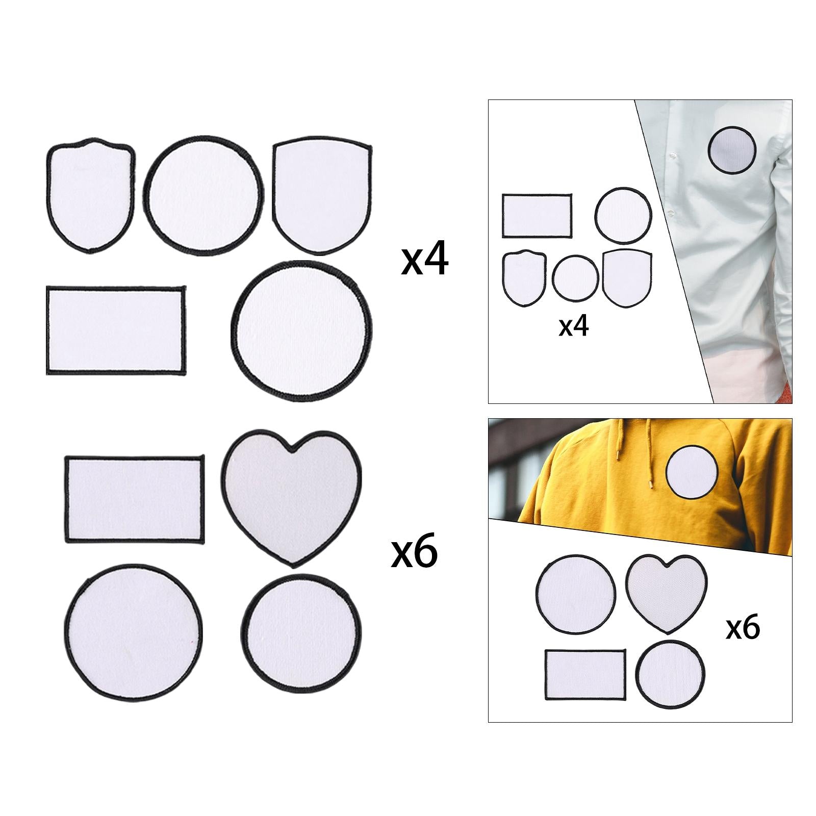 Sublimation Patch Blanks Sew On Iron On Hot Melt Embroidered Armband for Hat A Set