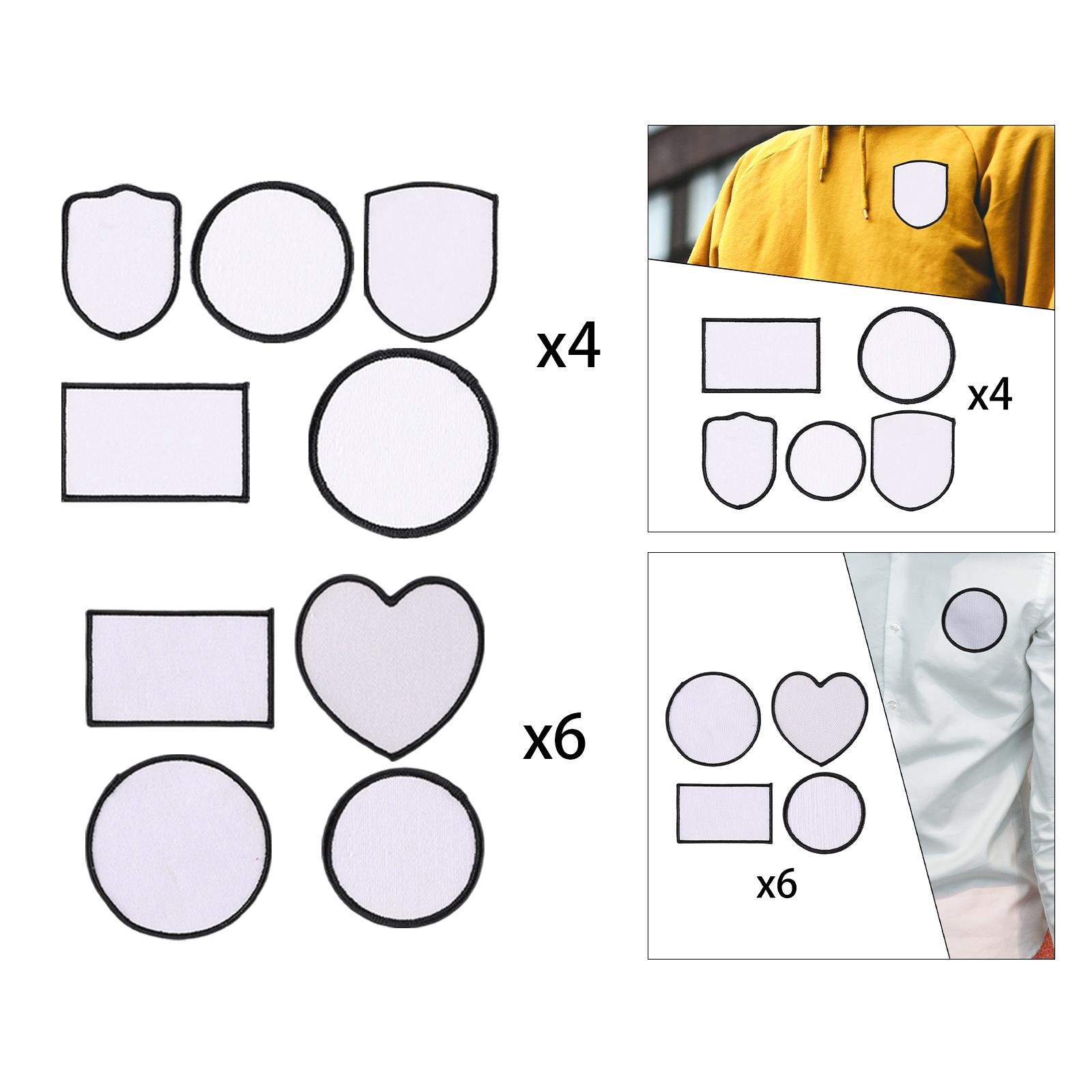 Sublimation Patch Blanks Sew On Iron On Hot Melt Embroidered Armband for Hat A Set