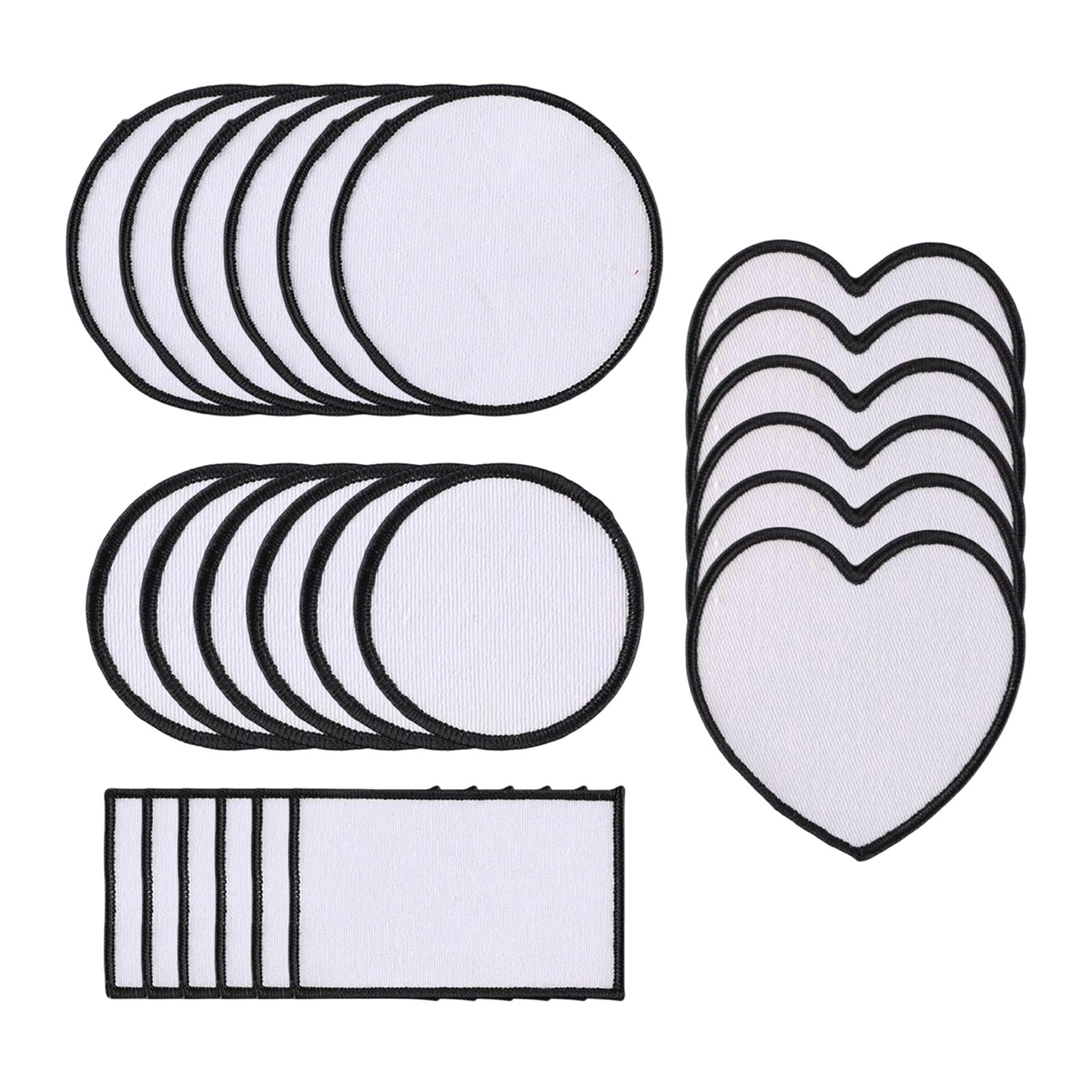 Sublimation Patch Blanks Sew On Iron On Hot Melt Embroidered Armband for Hat B Set