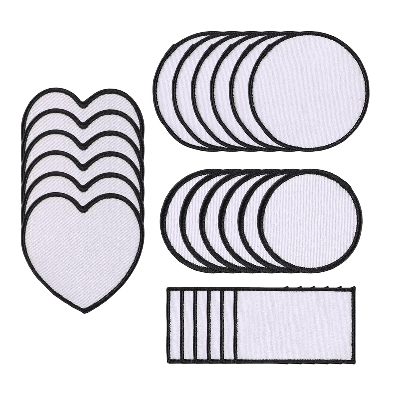 Sublimation Patch Blanks Sew On Iron On Hot Melt Embroidered Armband for Hat B Set