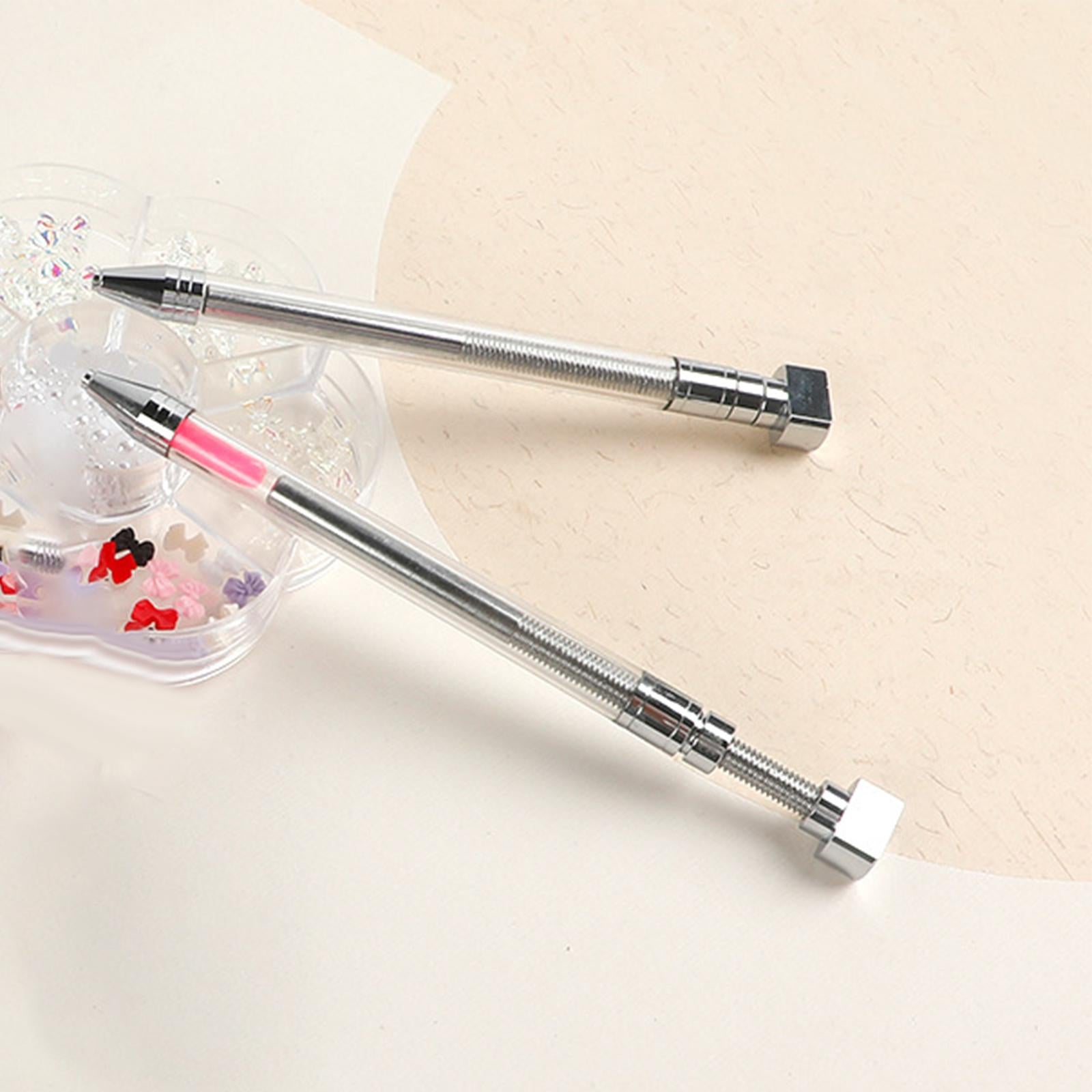 Dotting Pen Crystals Wax Pencil for Nail Art Manicure Decoration Tools Pink