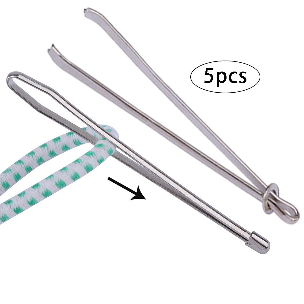 10x Bodkin Elastic Cord Threader Tweezers Clip for Rope Threading Ribbon