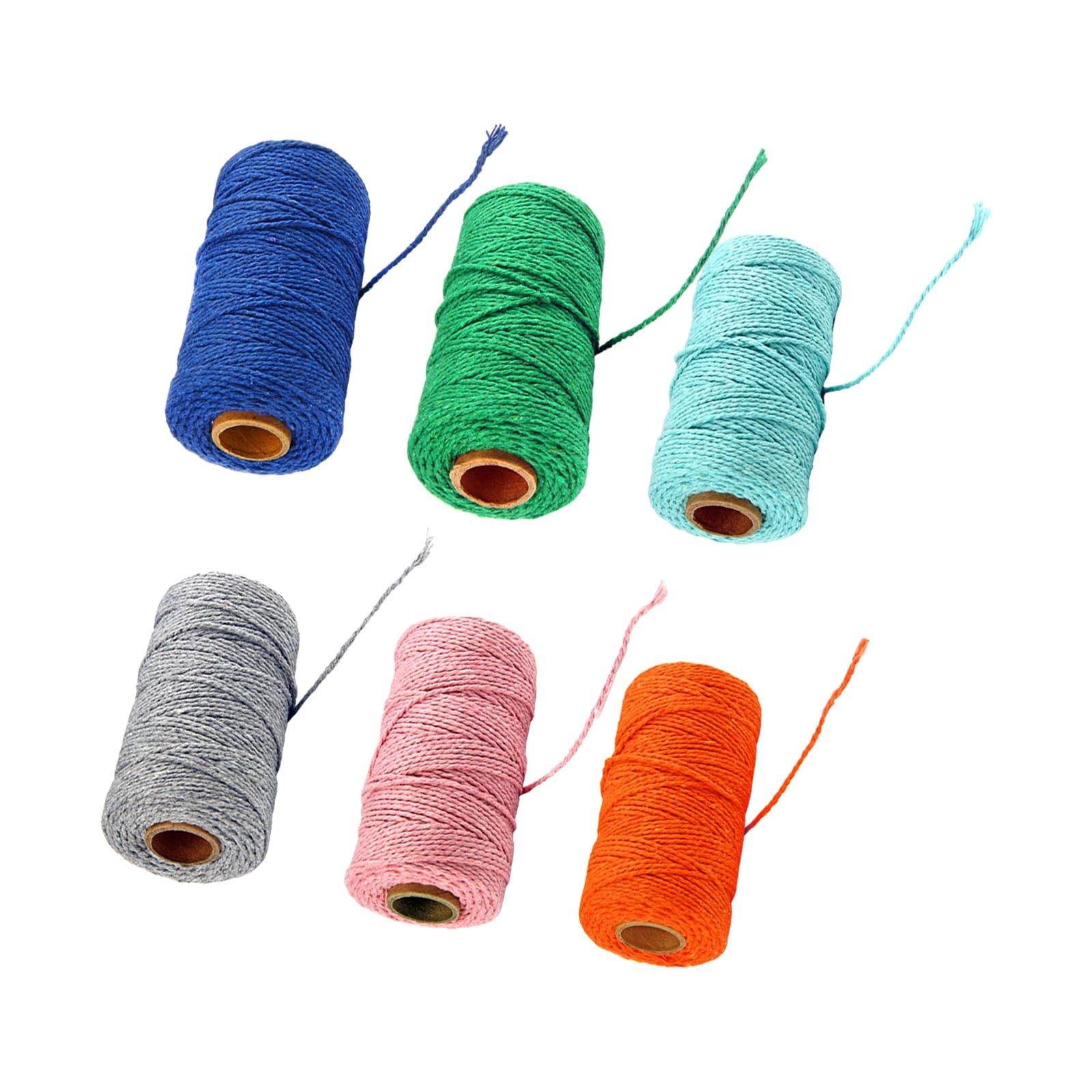 Twisted Cotton Rope Soft Bag String Beading Braided Rope Craft Orange