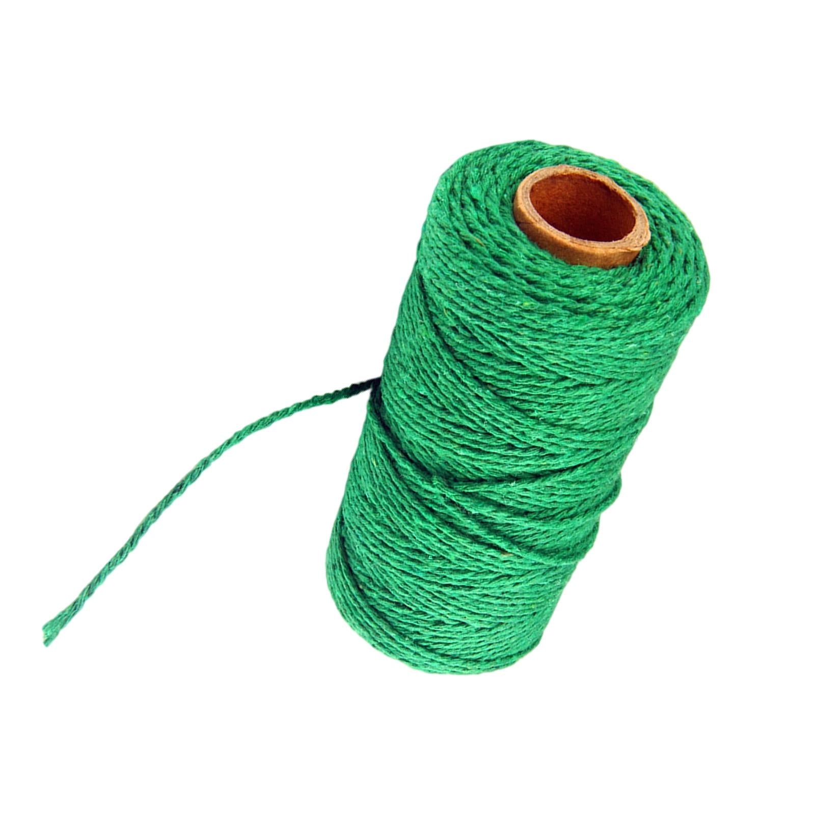 Twisted Cotton Rope Soft Bag String Beading Braided Rope Craft Dark Green