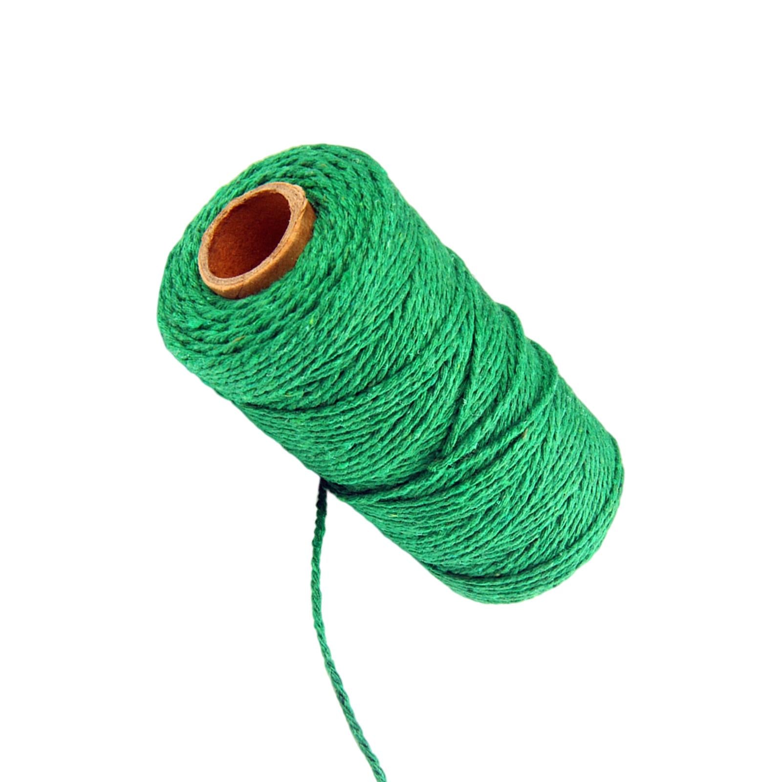 Twisted Cotton Rope Soft Bag String Beading Braided Rope Craft Dark Green