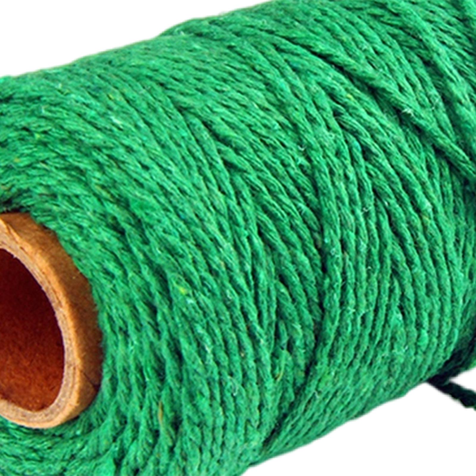 Twisted Cotton Rope Soft Bag String Beading Braided Rope Craft Dark Green
