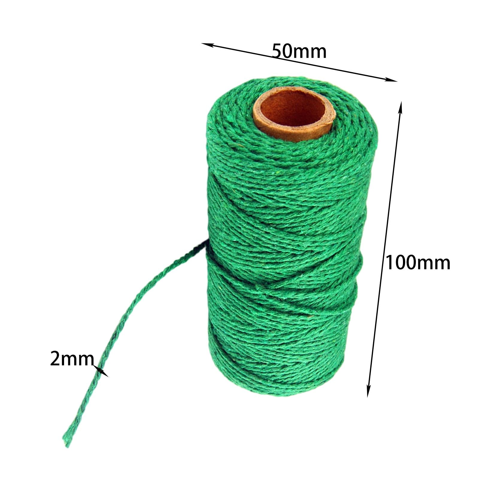 Twisted Cotton Rope Soft Bag String Beading Braided Rope Craft Dark Green