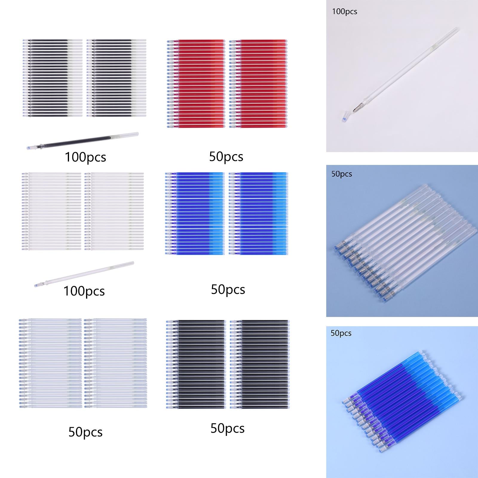 Heat Erasable Pen Refills Fabric Marker Tailors Quilting Embroidery Sewing White Thick 50pcs