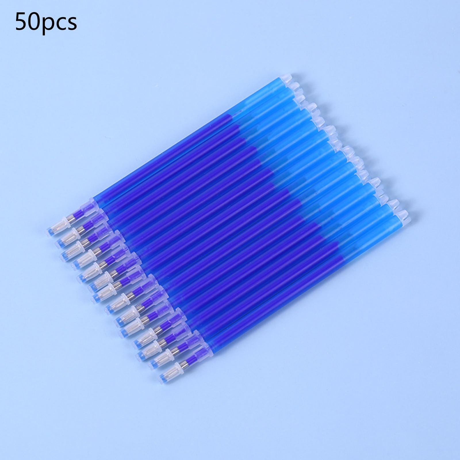 Heat Erasable Pen Refills Fabric Marker Tailors Quilting Embroidery Sewing Blue Thick 50pcs