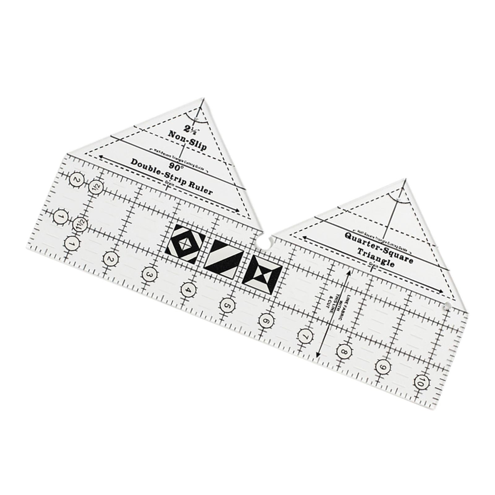 Non Slip Double Strip Ruler Sewing Templates Tailor Cutting Tool 10inch