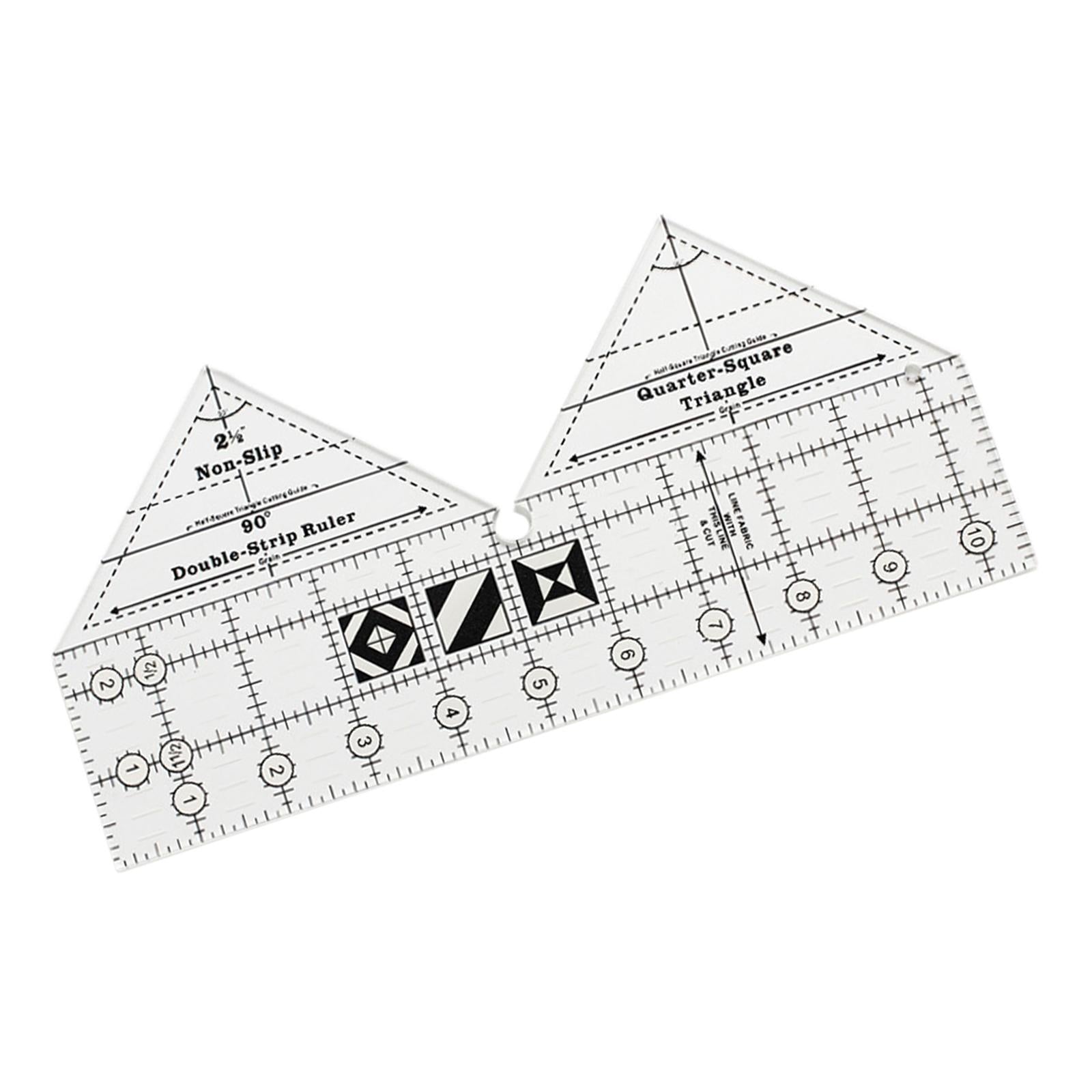 Non Slip Double Strip Ruler Sewing Templates Tailor Cutting Tool 10inch