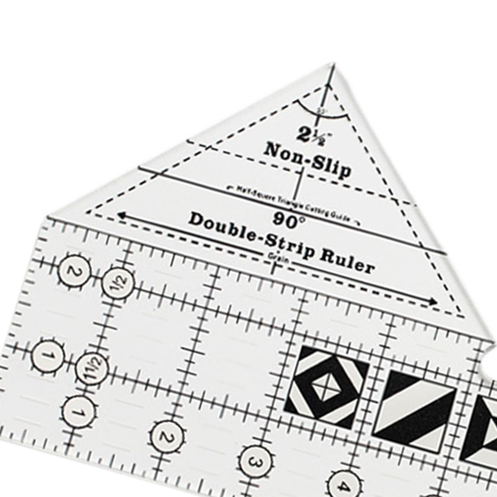 Non Slip Double Strip Ruler Sewing Templates Tailor Cutting Tool 10inch