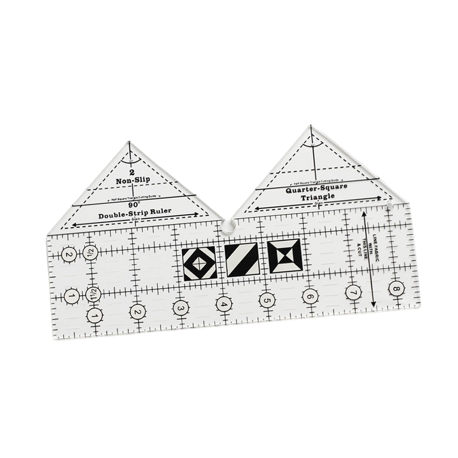 Non Slip Double Strip Ruler Sewing Templates Tailor Cutting Tool 8inch