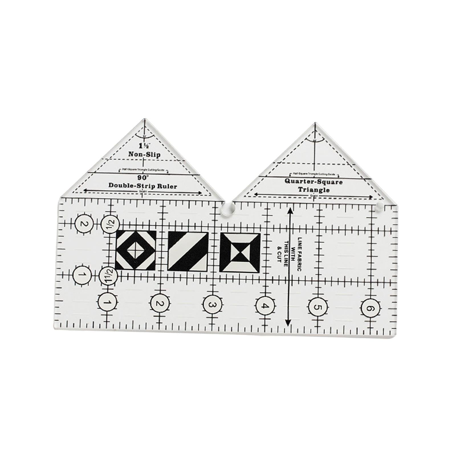 Non Slip Double Strip Ruler Sewing Templates Tailor Cutting Tool 6inch