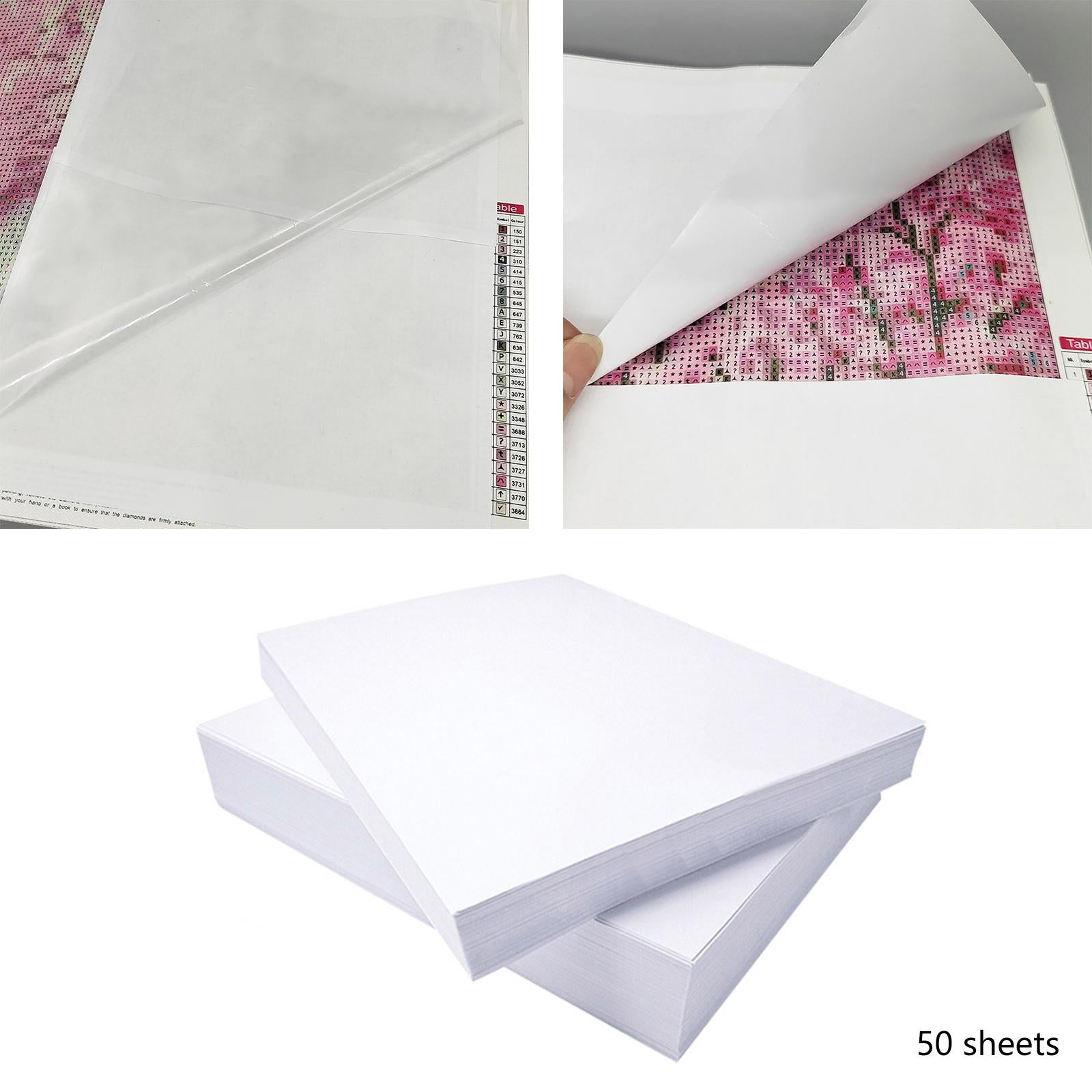 50x Non Stick Diamond Painting Cover Release Paper Cross Stitch 148x210MM