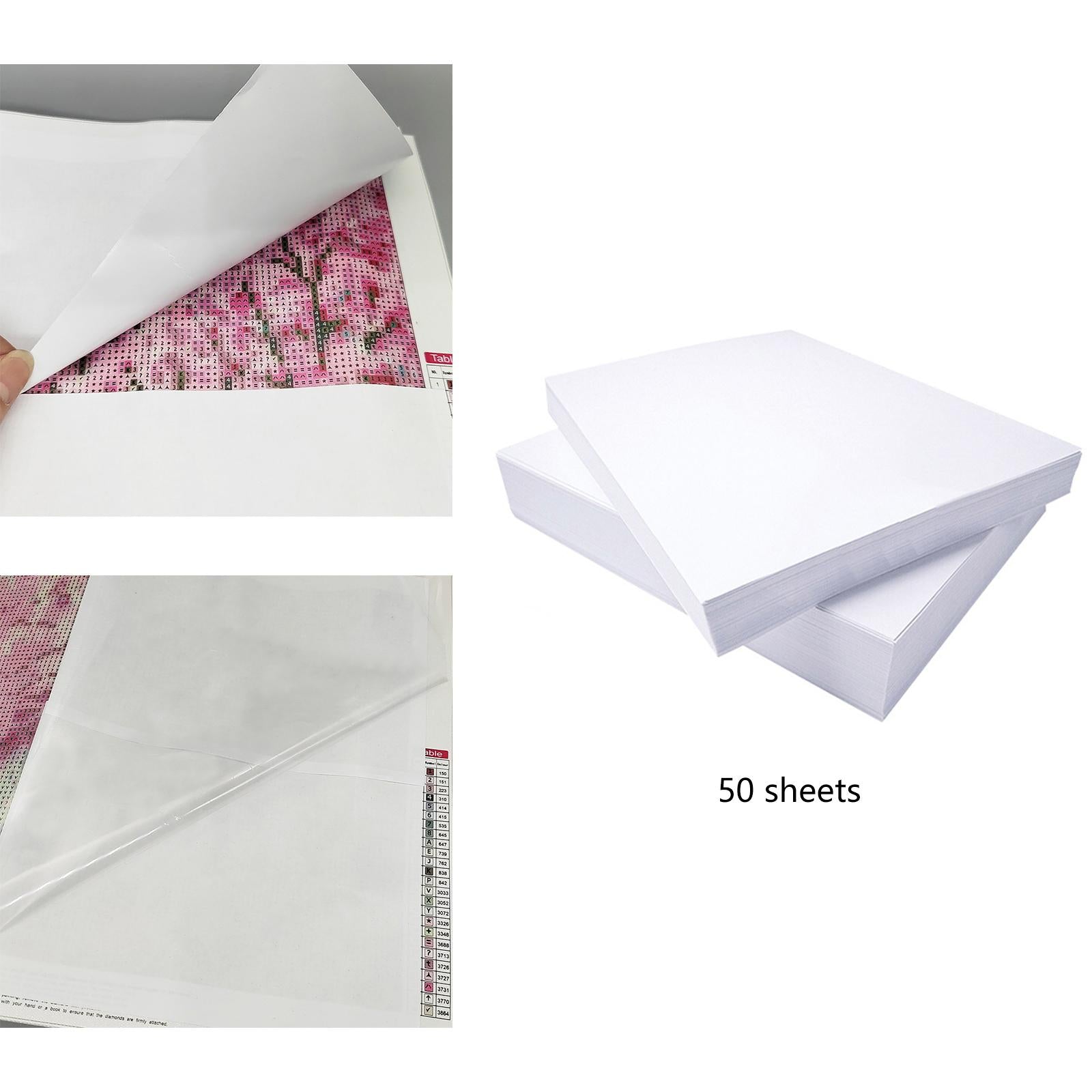 50x Non Stick Diamond Painting Cover Release Paper Cross Stitch 210x297MM