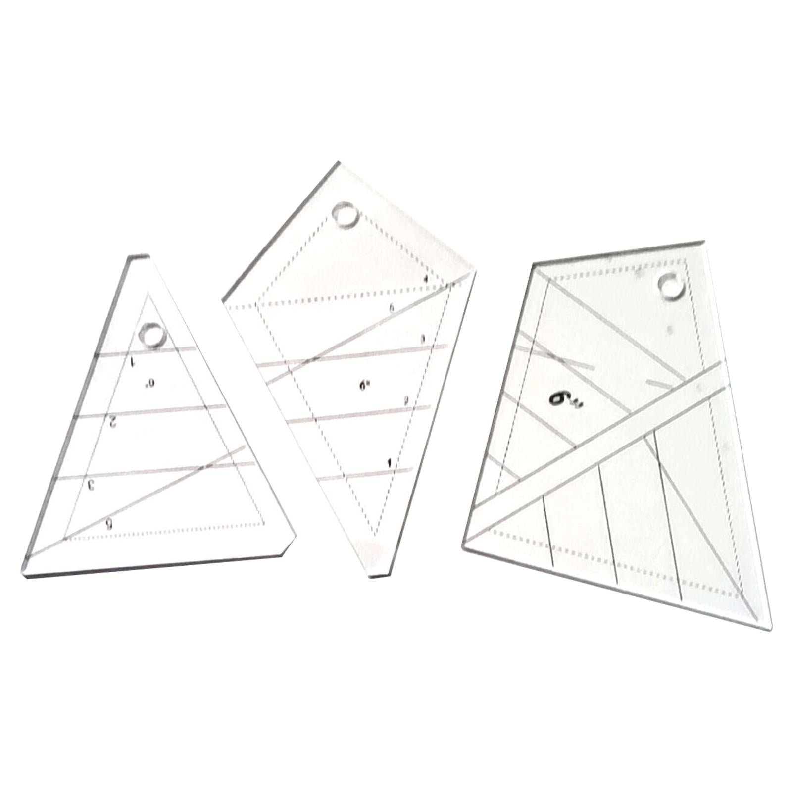 3Pcs Clear Patchwork Quilting Ruler Multifunctional DIY Sewing Supplies