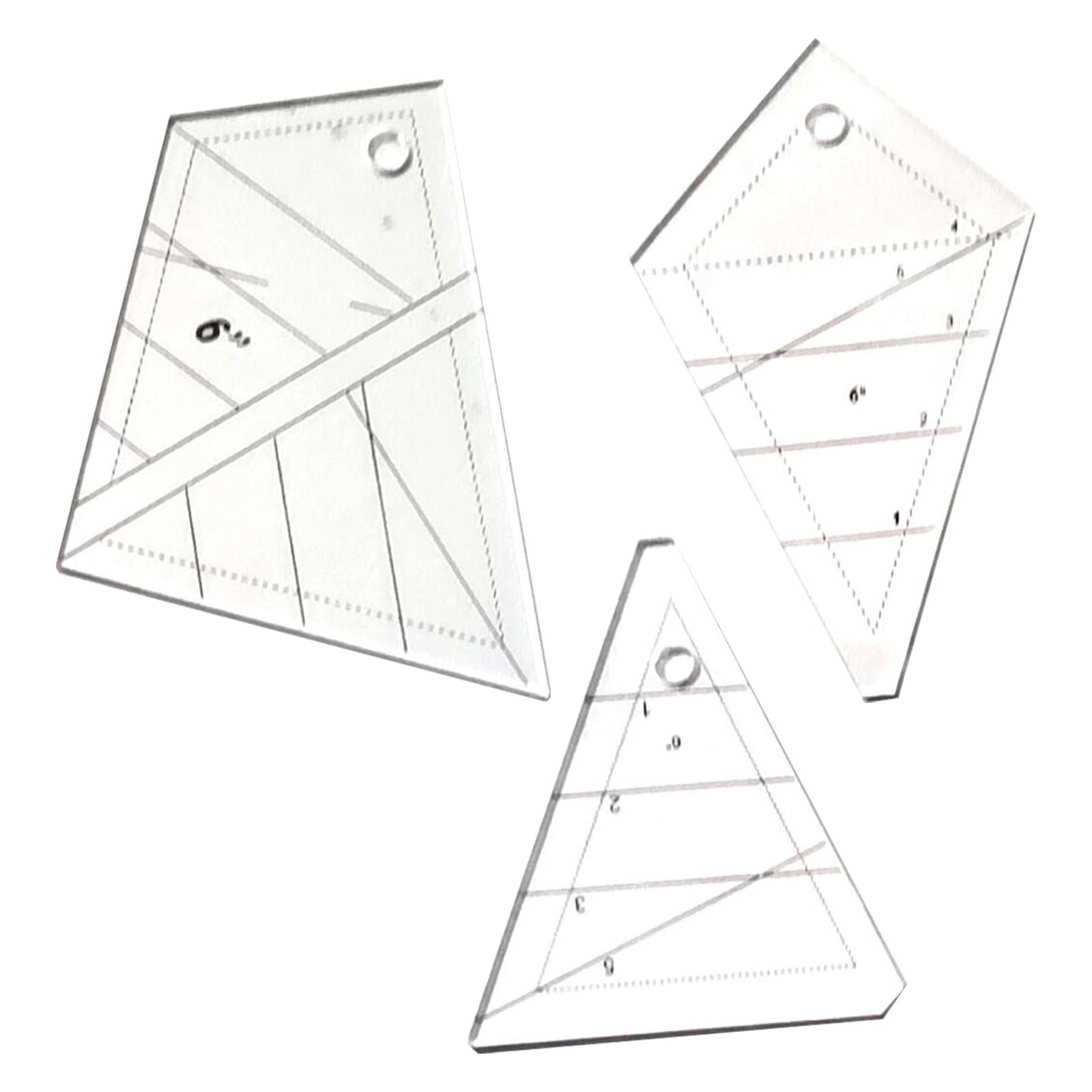 3Pcs Clear Patchwork Quilting Ruler Multifunctional DIY Sewing Supplies