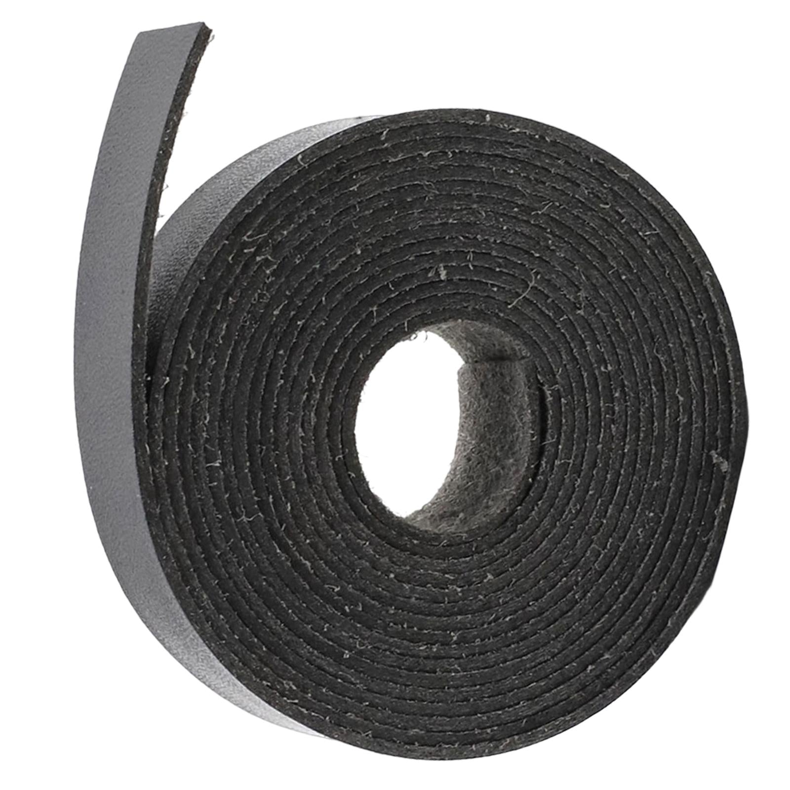 Multifunction Leather Strap Belt DIY Supplies Leathercraft 2M Strips Black