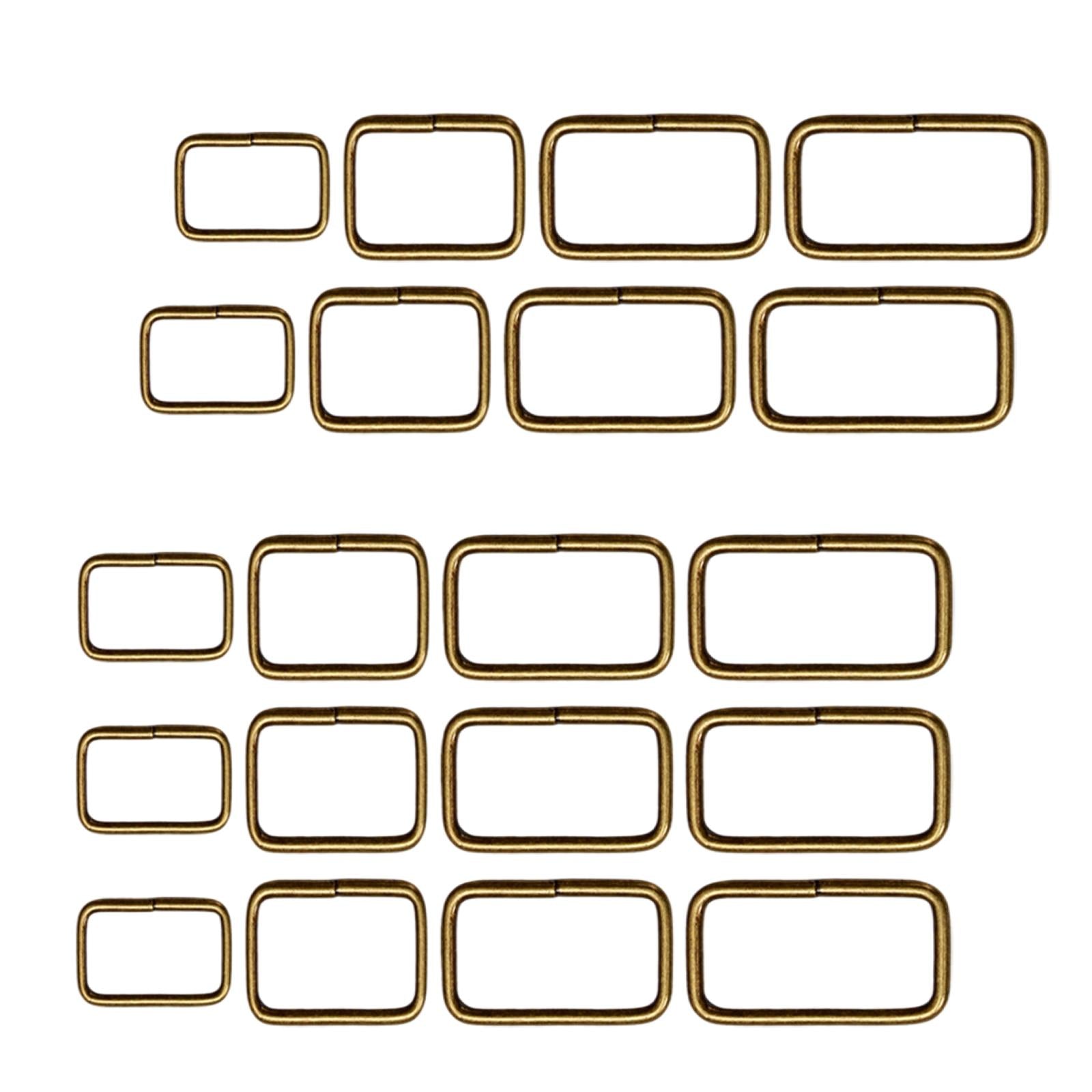 20Pcs Metal Rectangle Ring Webbing Belt Buckle for Dog Leash DIY Accessories