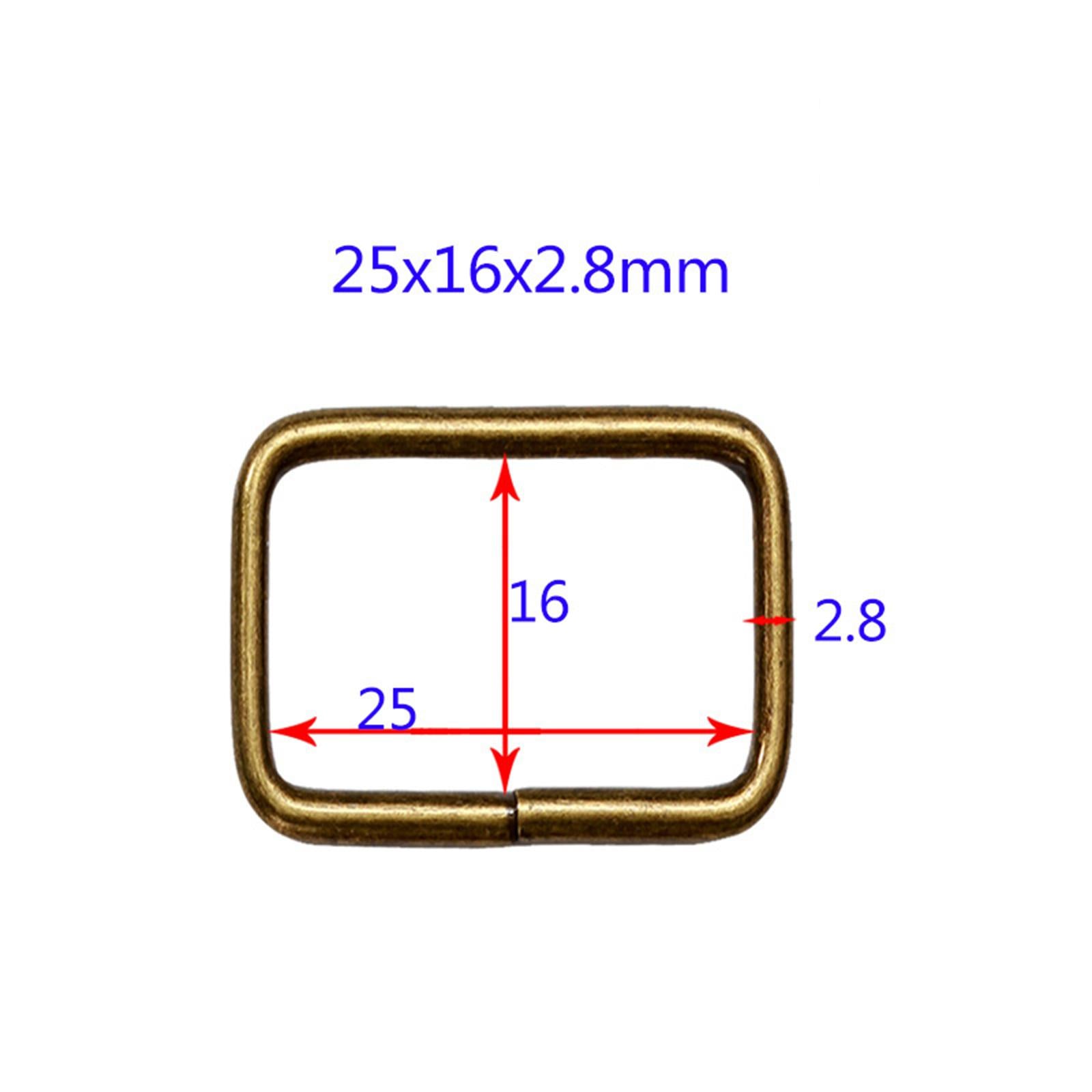 20Pcs Metal Rectangle Ring Webbing Belt Buckle for Dog Leash DIY Accessories