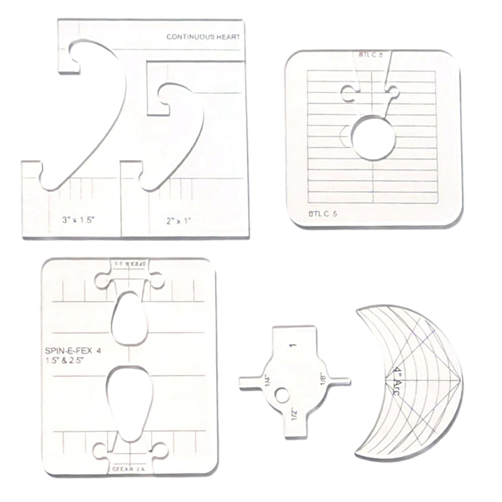 Domestic DIY Sewing Cloth Ruler Quilting Templates Set for Sewing Machine