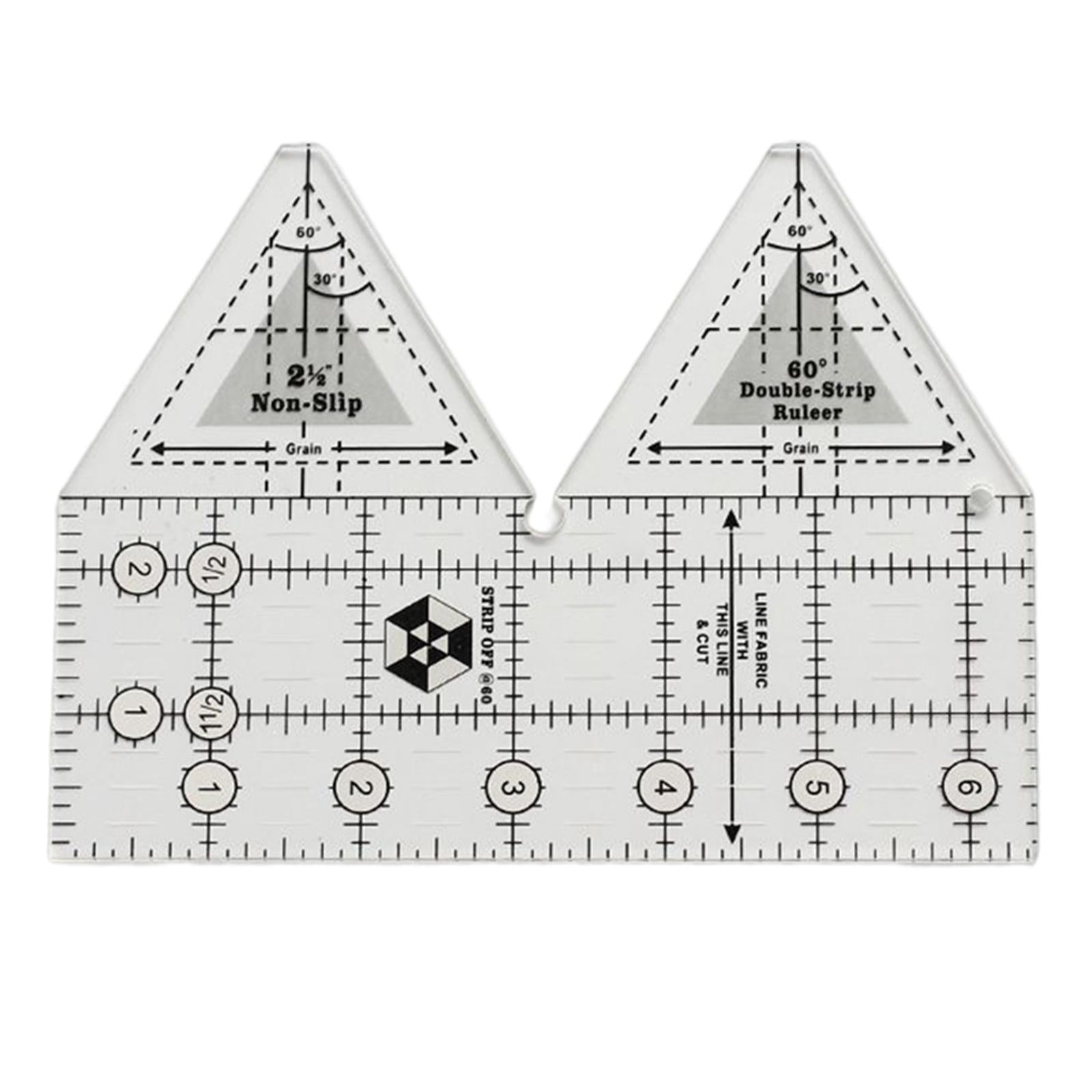 Acrylic Cloth Ruler Double Strip Quilting Ruler,Quilt Rulers for Sewing 6in
