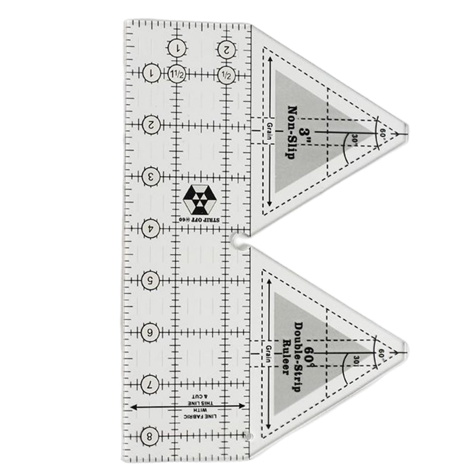 Acrylic Cloth Ruler Double Strip Quilting Ruler,Quilt Rulers for Sewing 8in