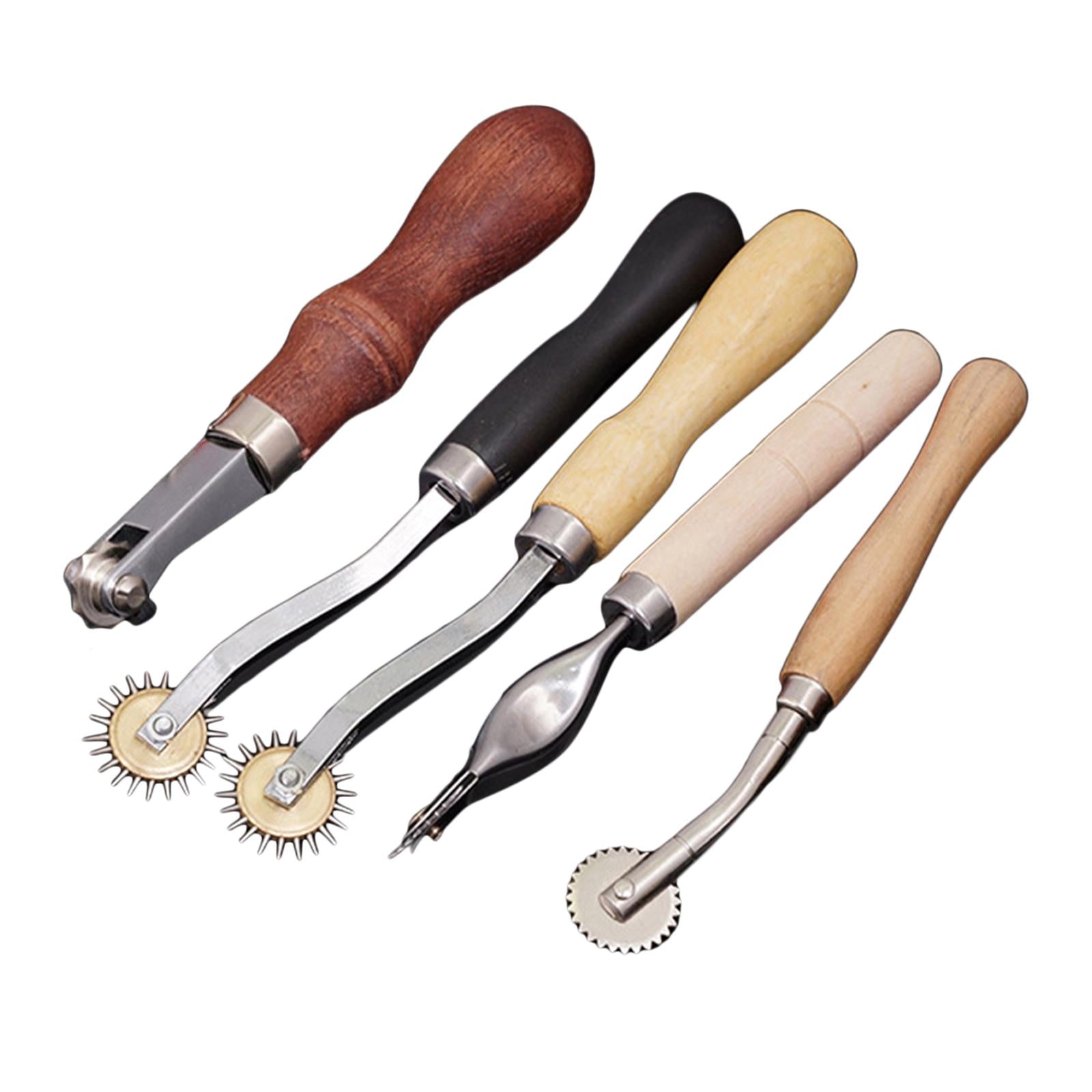 5 Pieces Tracing Wheel Sewing Tool Leather Crafts for Paper Cloth Leather
