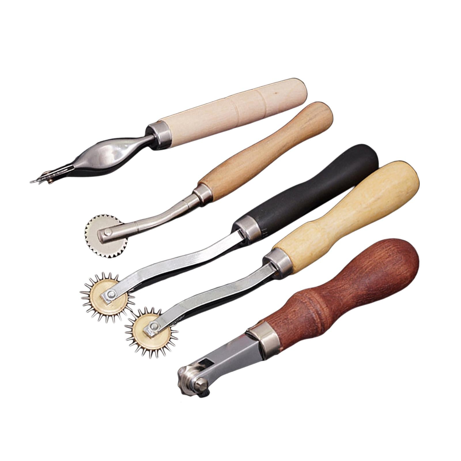 5 Pieces Tracing Wheel Sewing Tool Leather Crafts for Paper Cloth Leather