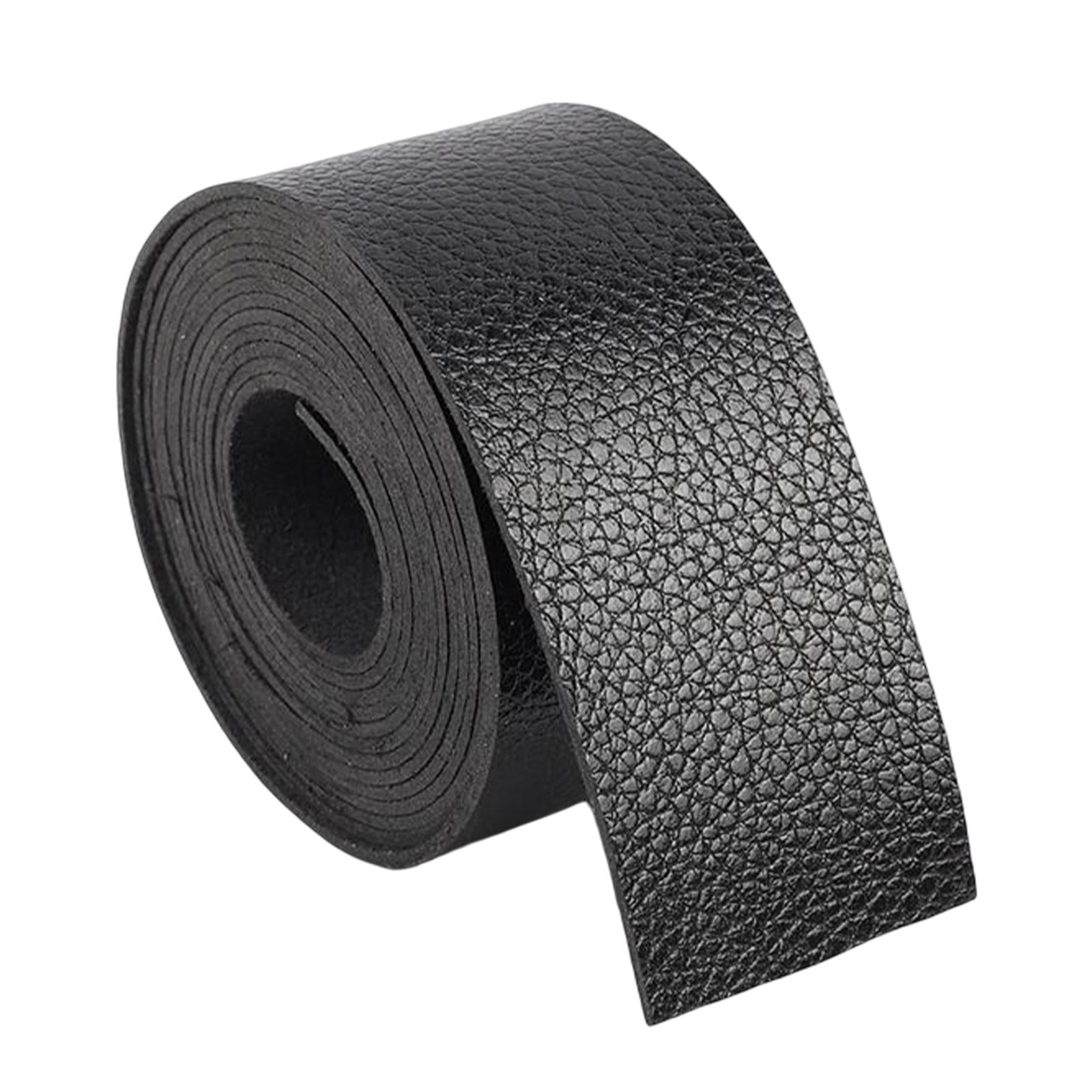 PU Leather Strap Strips Decorative Supplies for Workshop Purse Tooling Black