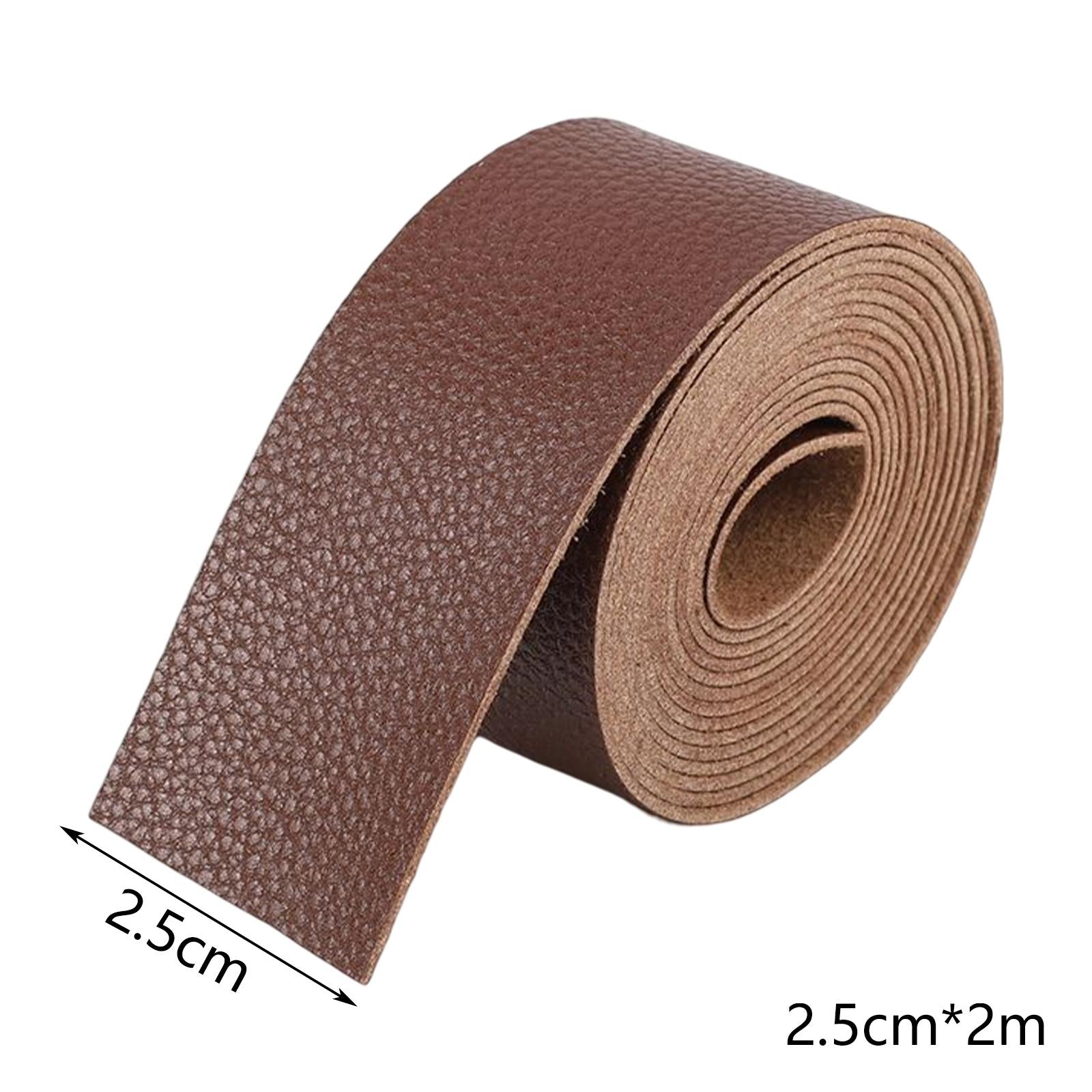 PU Leather Strap Strips Decorative Supplies for Workshop Purse Tooling Coffee