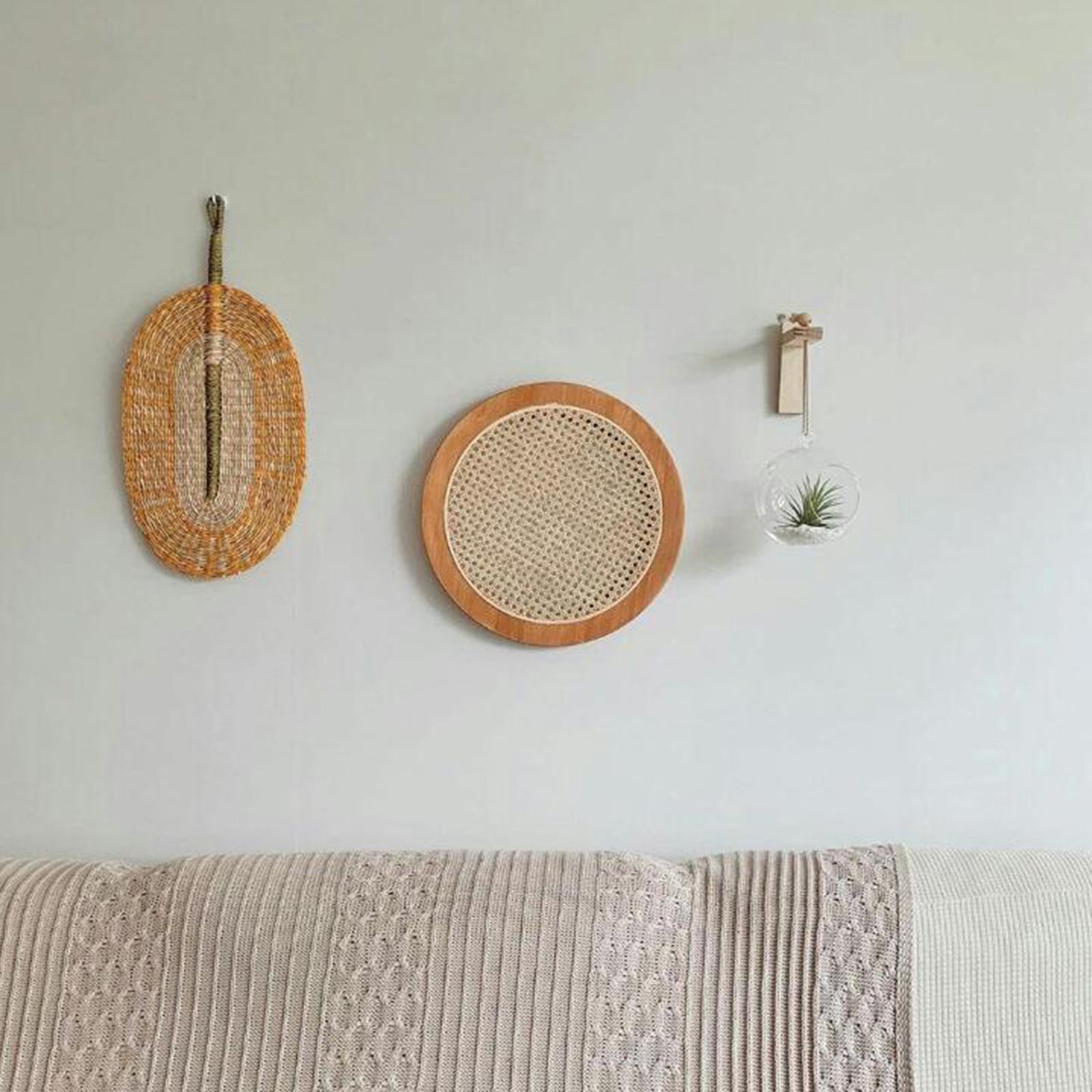 Natural Rattan Webbing Mesh DIY Manual Sheet Supplies for Baskets Furniture 40cm
