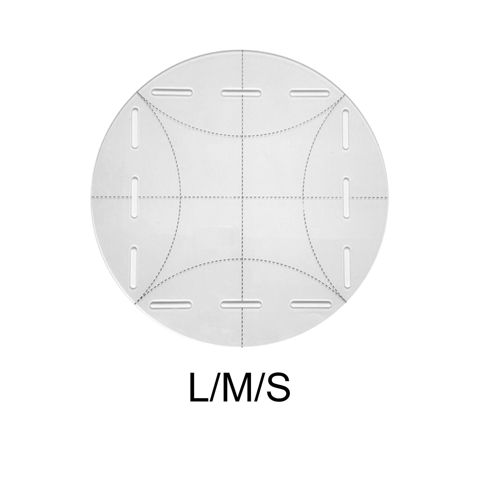 Acrylic Round Template Cutting Multifunctional Curve Clear Quilting Ruler L