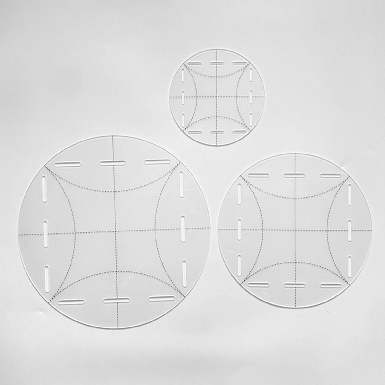 Acrylic Round Template Cutting Multifunctional Curve Clear Quilting Ruler S