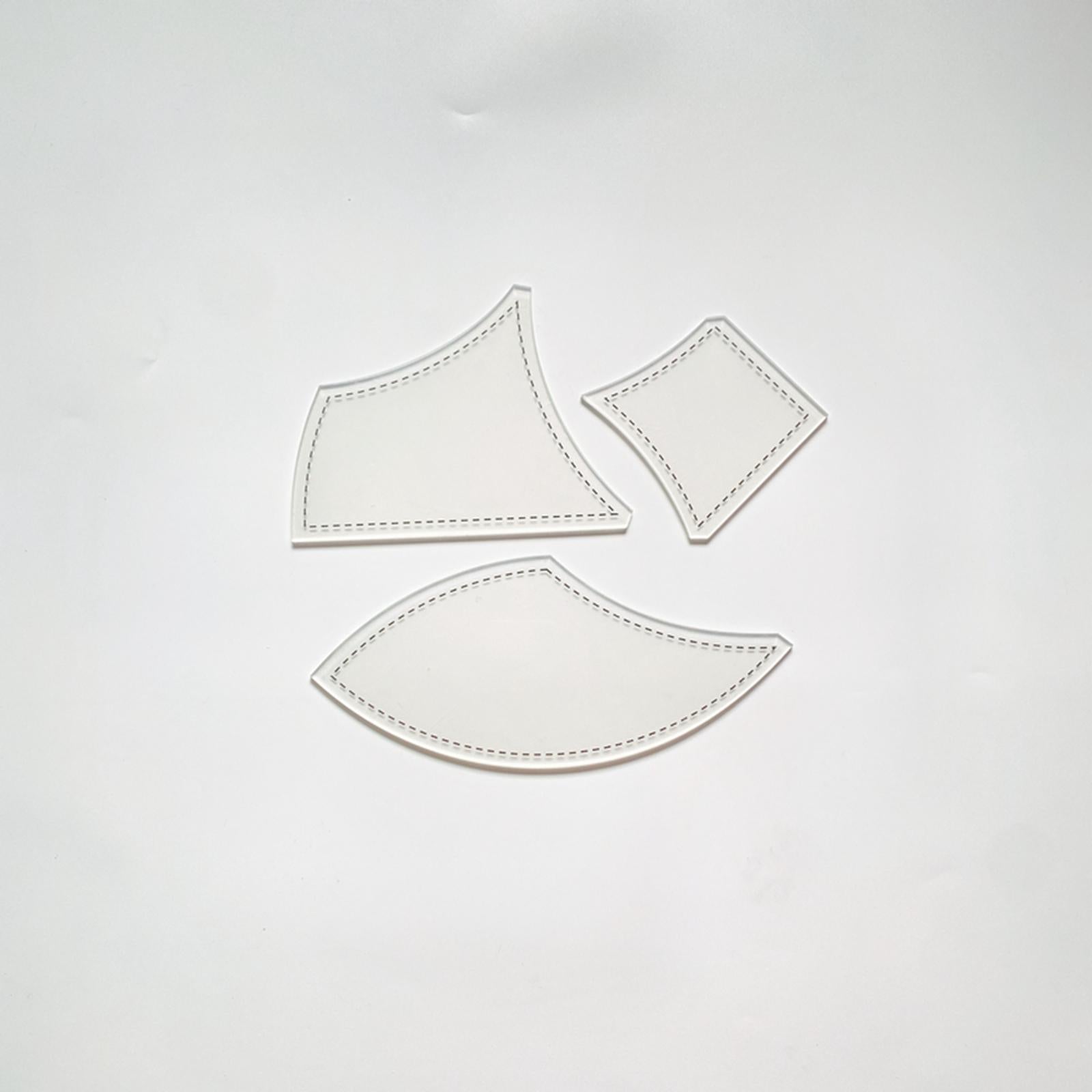 3Pcs Quilting Template Tool Stencils Patchwork Ruler for Sewing Machine L