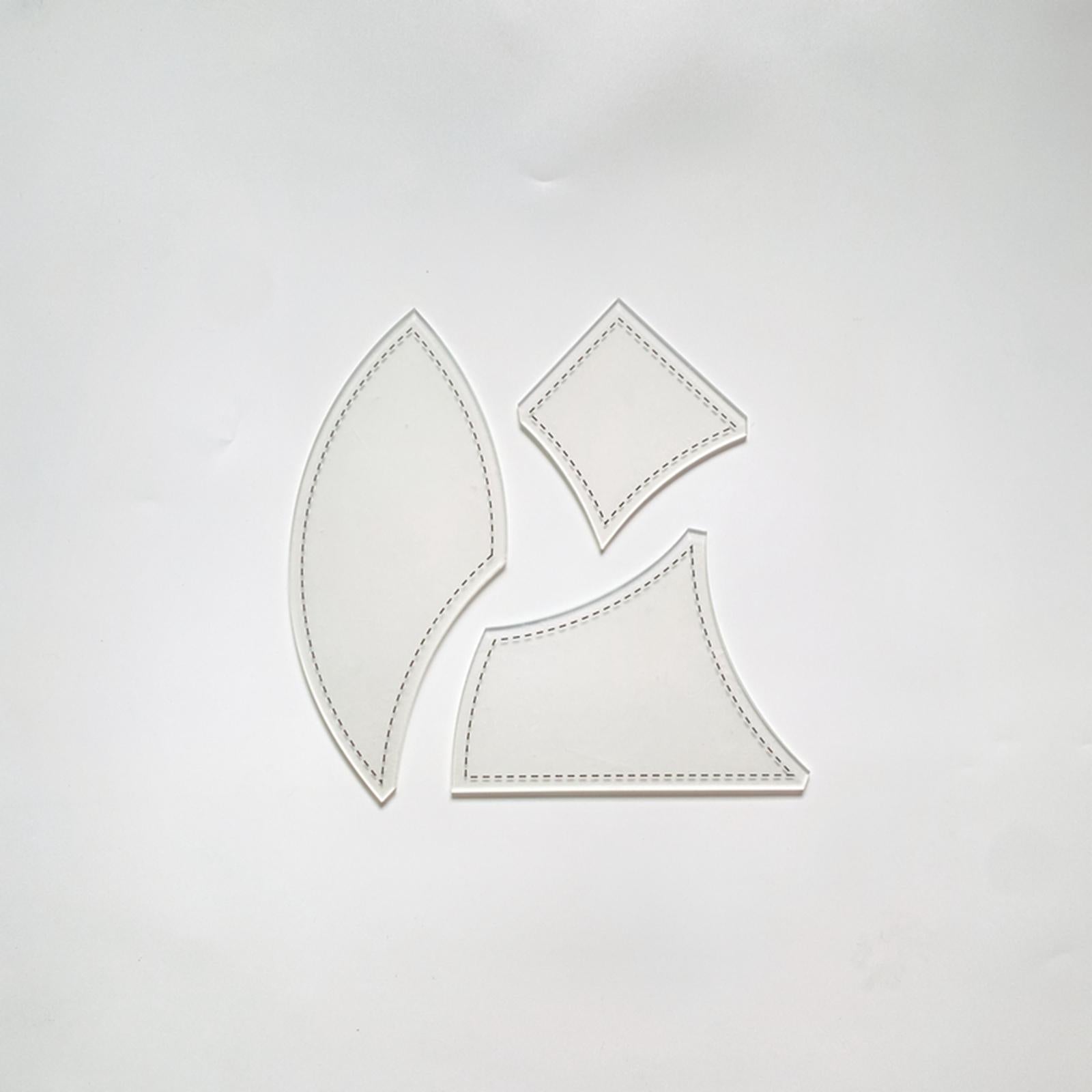 3Pcs Quilting Template Tool Stencils Patchwork Ruler for Sewing Machine S