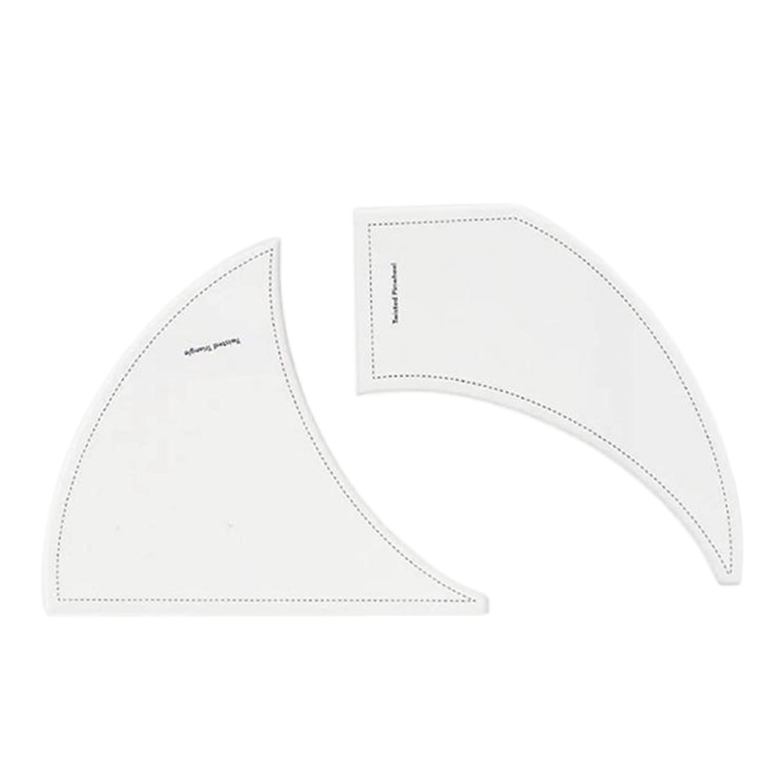 Set of 2 Quilt Ruler Novelty Nonslip for Template Ruler Pattern Quilting S