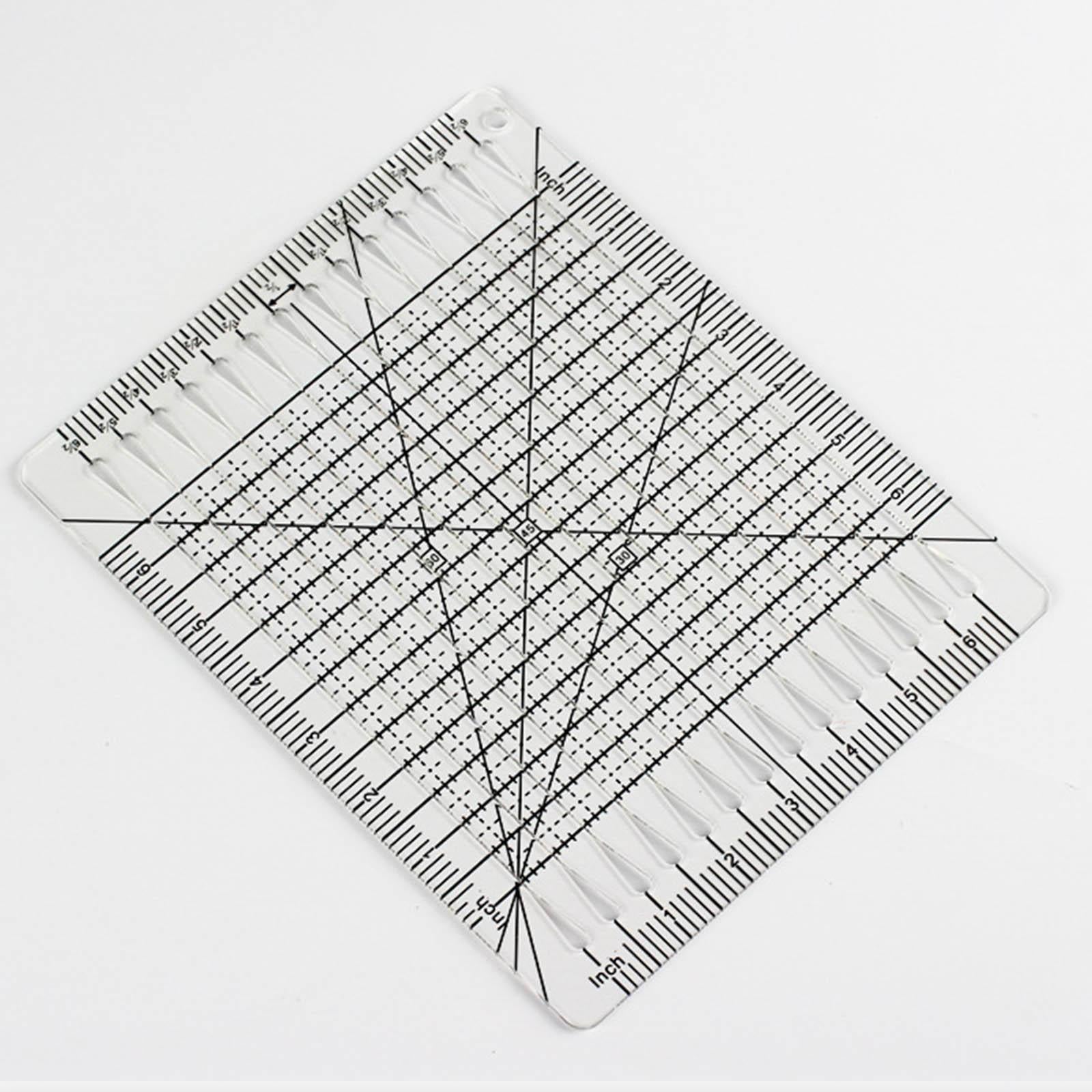 Clear Square Quilting Template for Measuring DIY Quilting Crafts Template