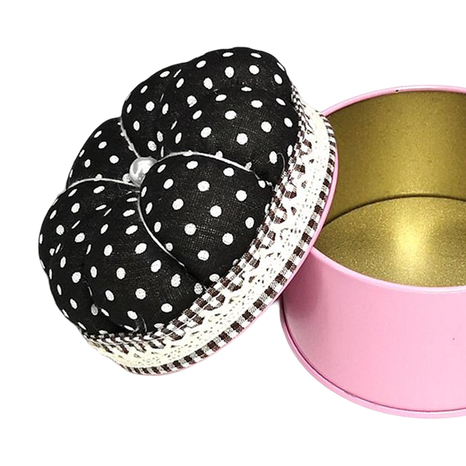 Pin Cushion Pincushion with Storage Case for Home Sewing Tool Black