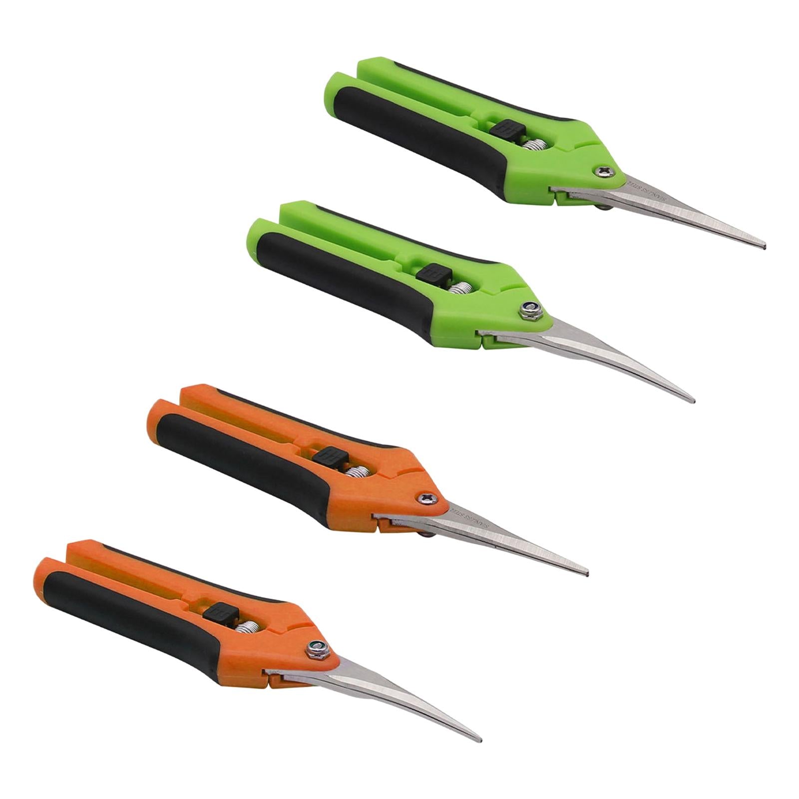 Precision Gardening Scissors Pruners Pruning Shears Green Straight Blade